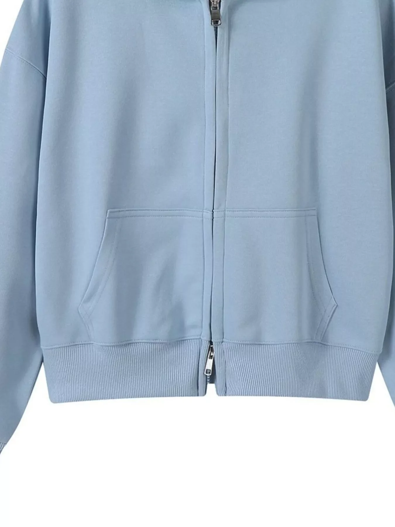 Full Size Casual Zip-Up Long Sleeve Hoodie Plus Size - Image 15