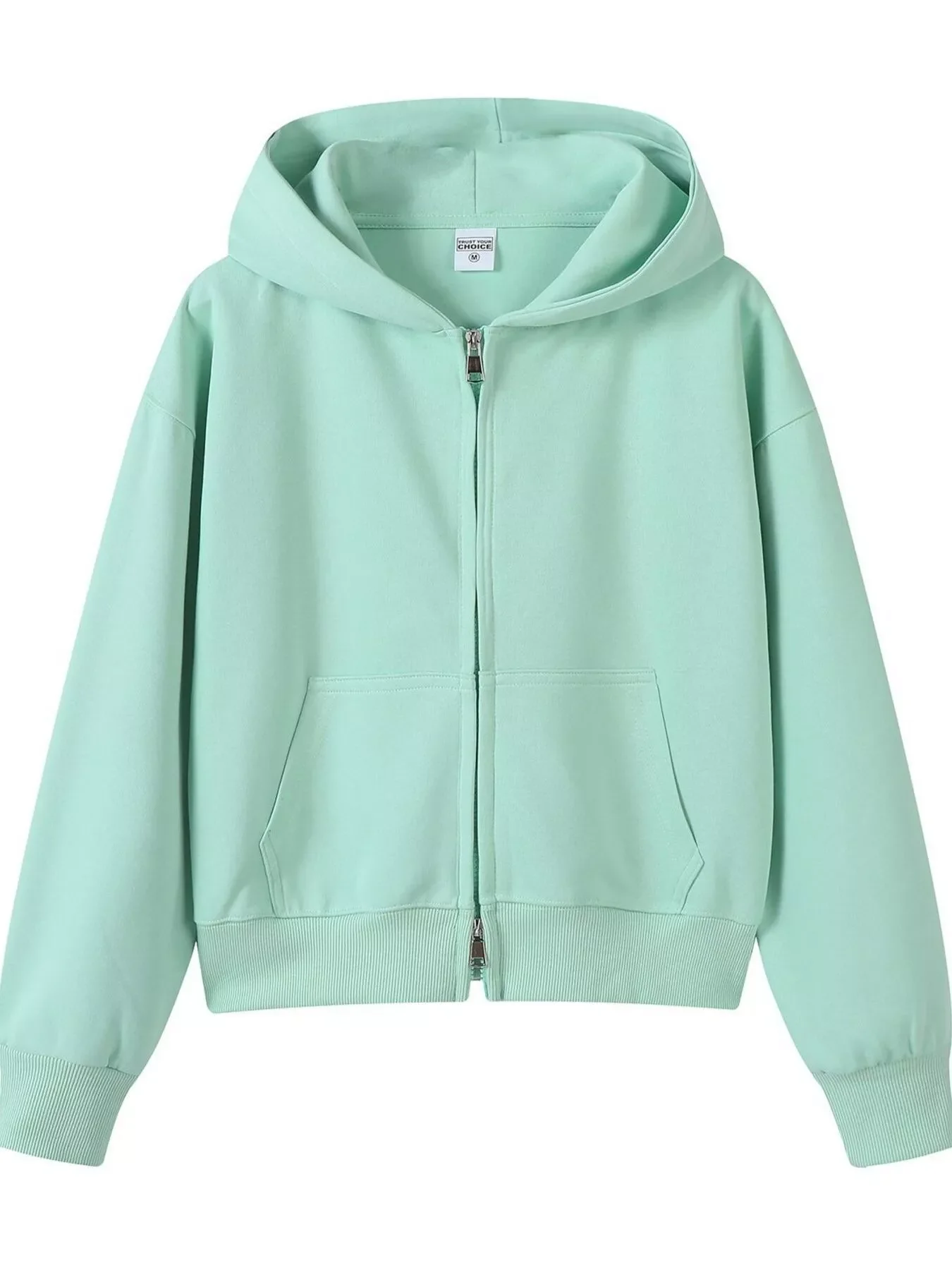 Full Size Casual Zip-Up Long Sleeve Hoodie Plus Size - Image 16