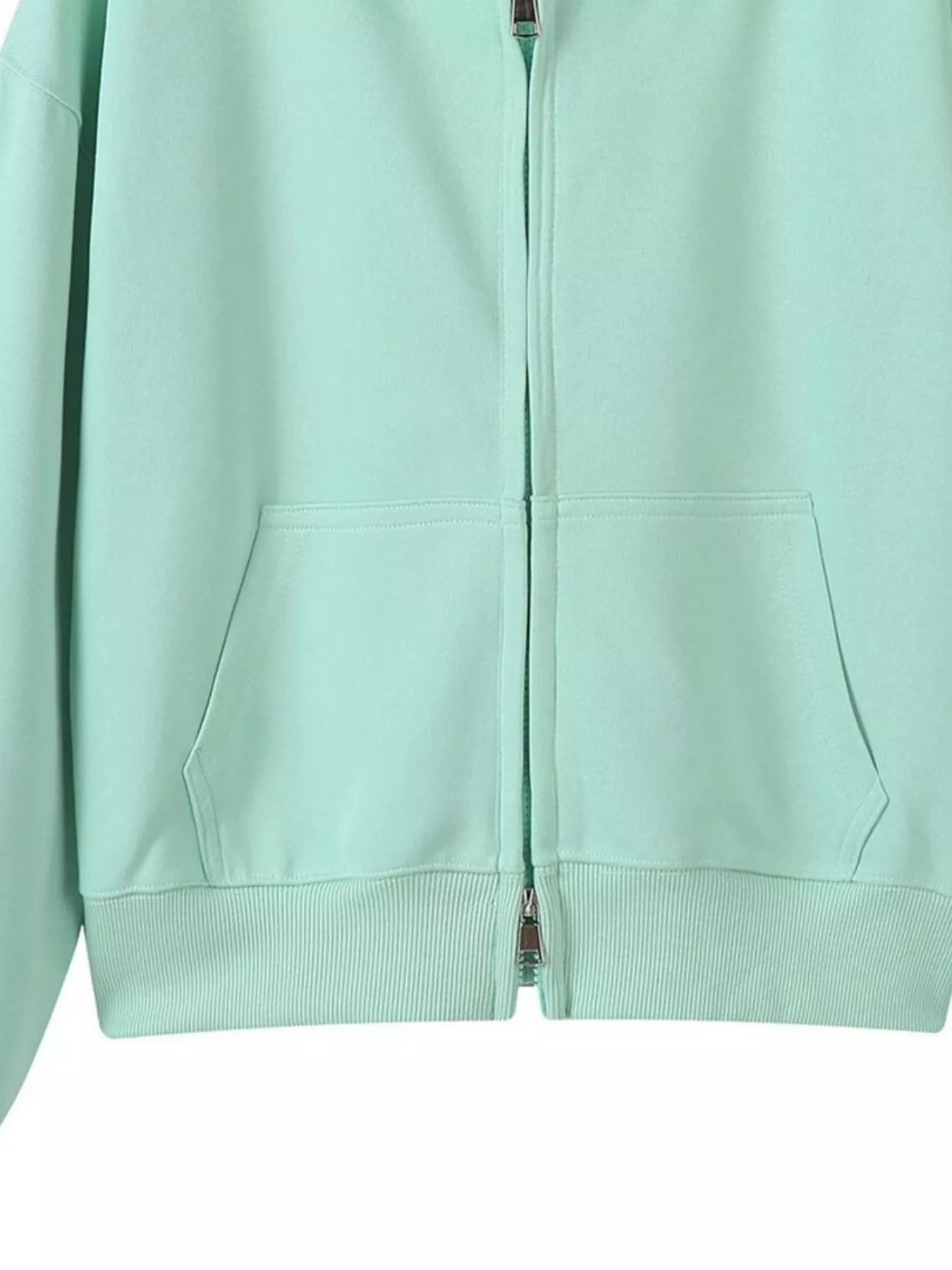 Full Size Casual Zip-Up Long Sleeve Hoodie Plus Size - Image 17