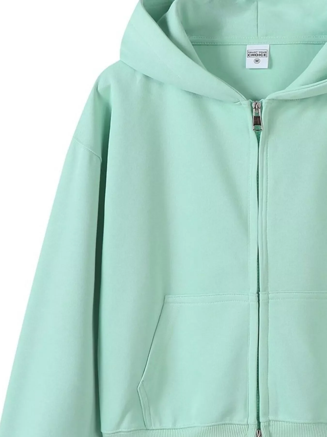 Full Size Casual Zip-Up Long Sleeve Hoodie Plus Size - Image 18