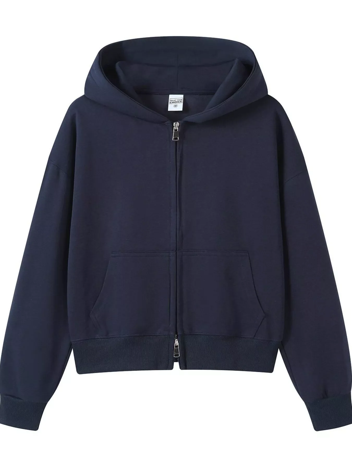 Full Size Casual Zip-Up Long Sleeve Hoodie Plus Size - Image 19