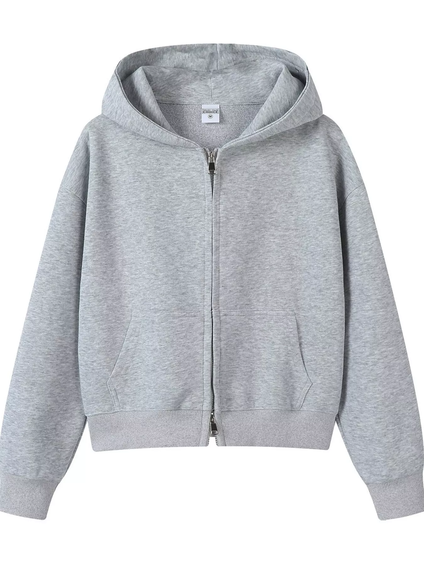 Full Size Casual Zip-Up Long Sleeve Hoodie Plus Size - Image 22