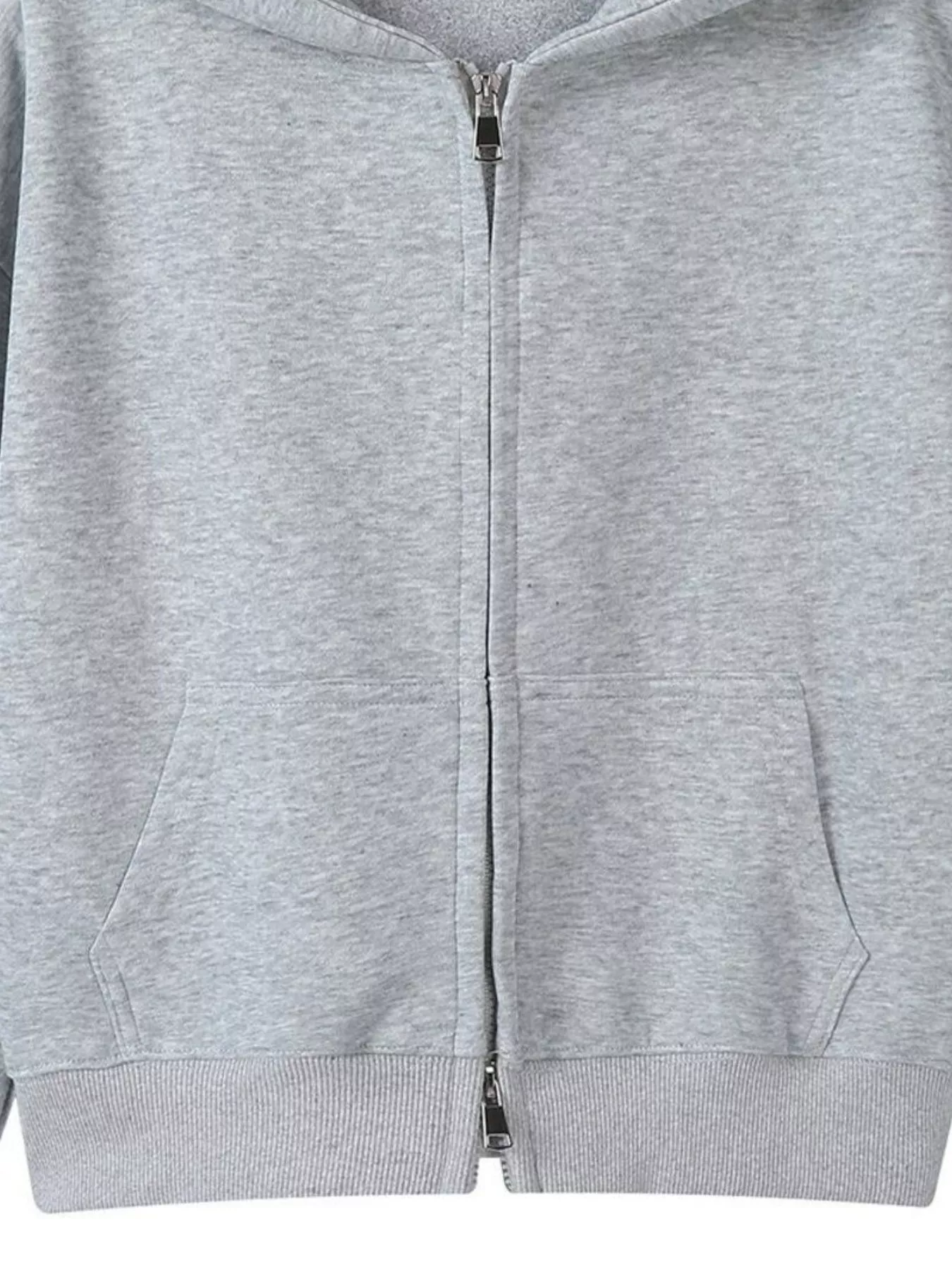 Full Size Casual Zip-Up Long Sleeve Hoodie Plus Size - Image 23