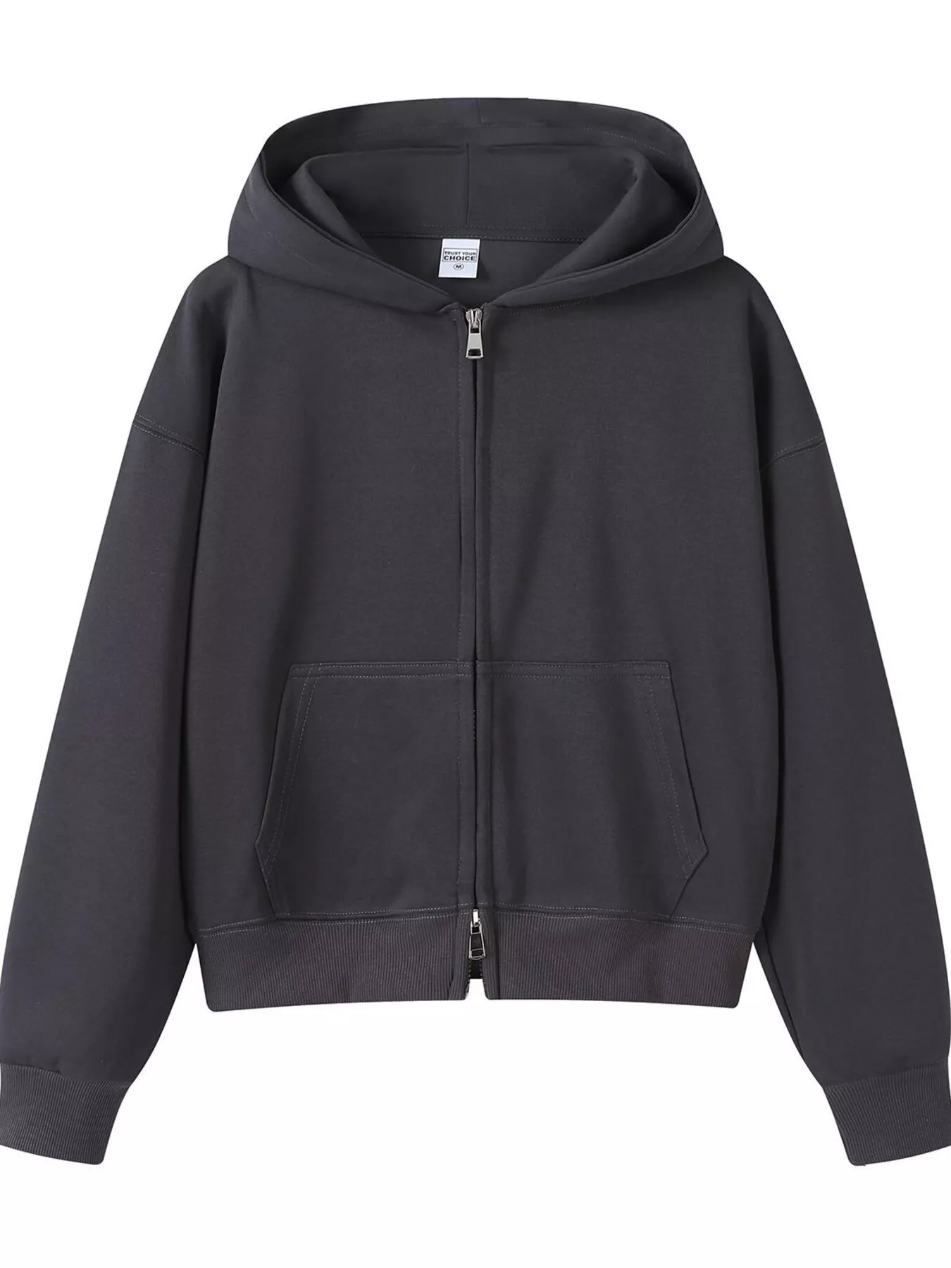 Full Size Casual Zip-Up Long Sleeve Hoodie Plus Size - Image 25