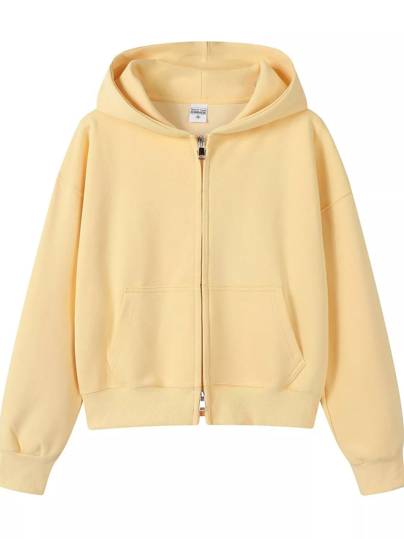 Full Size Casual Zip-Up Long Sleeve Hoodie Plus Size - Image 6