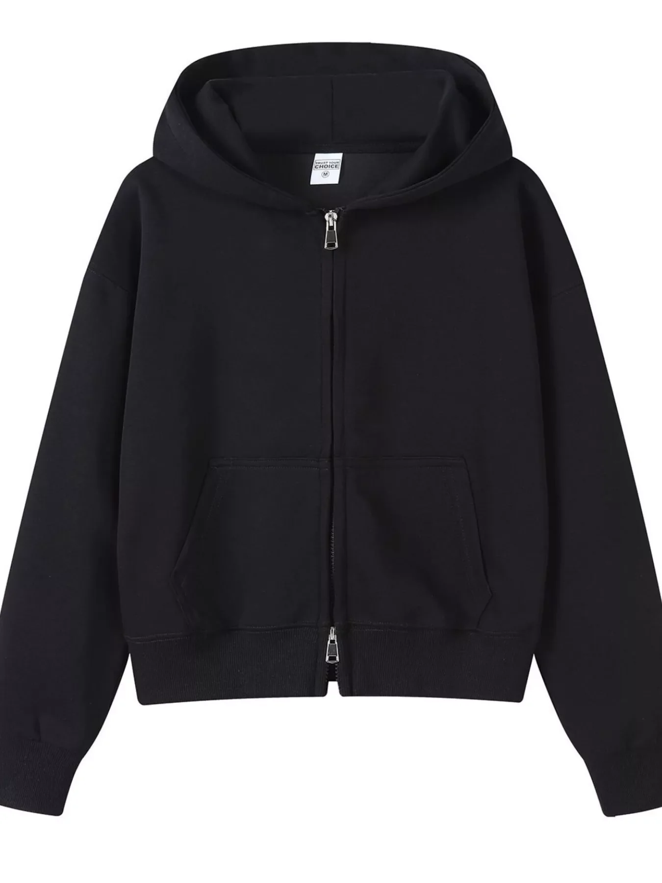Full Size Casual Zip-Up Long Sleeve Hoodie Plus Size - Image 9