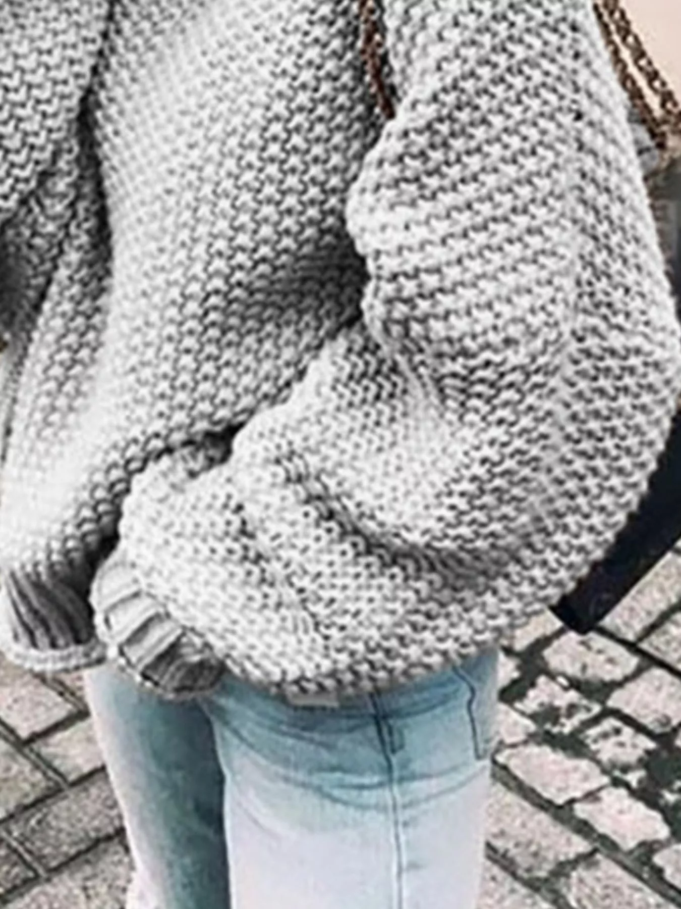 Full Size Chunky Knit Turtleneck Sweater Plus Size - Image 8