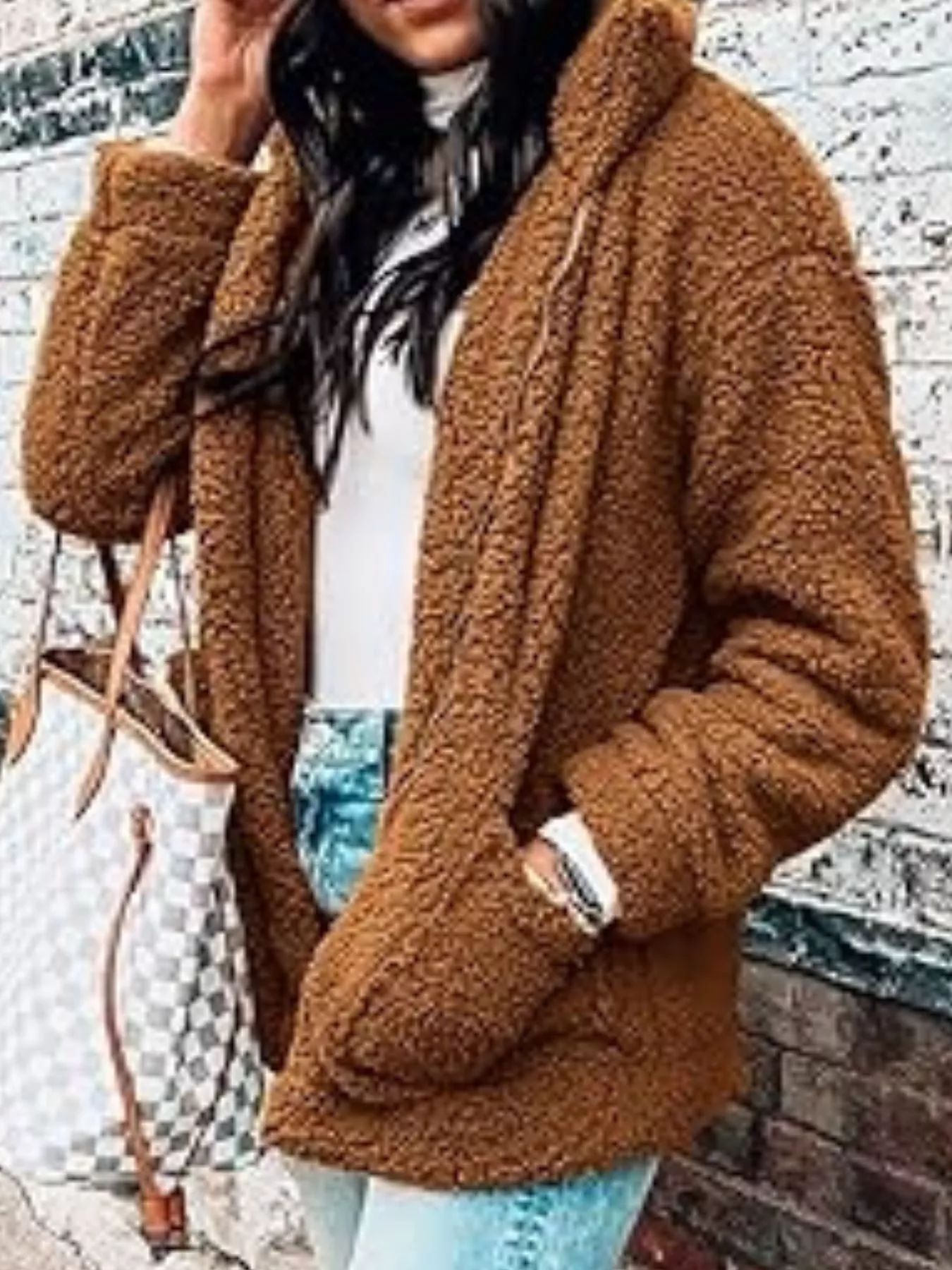 Full Size Cozy Fleece Zip Up Jacket Plus Size - Image 16