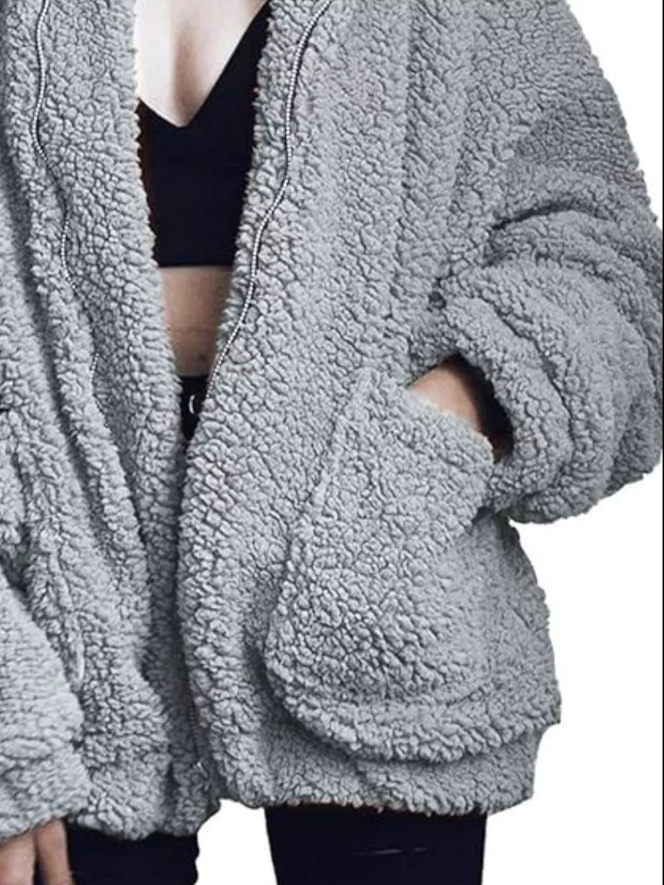 Full Size Cozy Fleece Zip Up Jacket Plus Size - Image 21