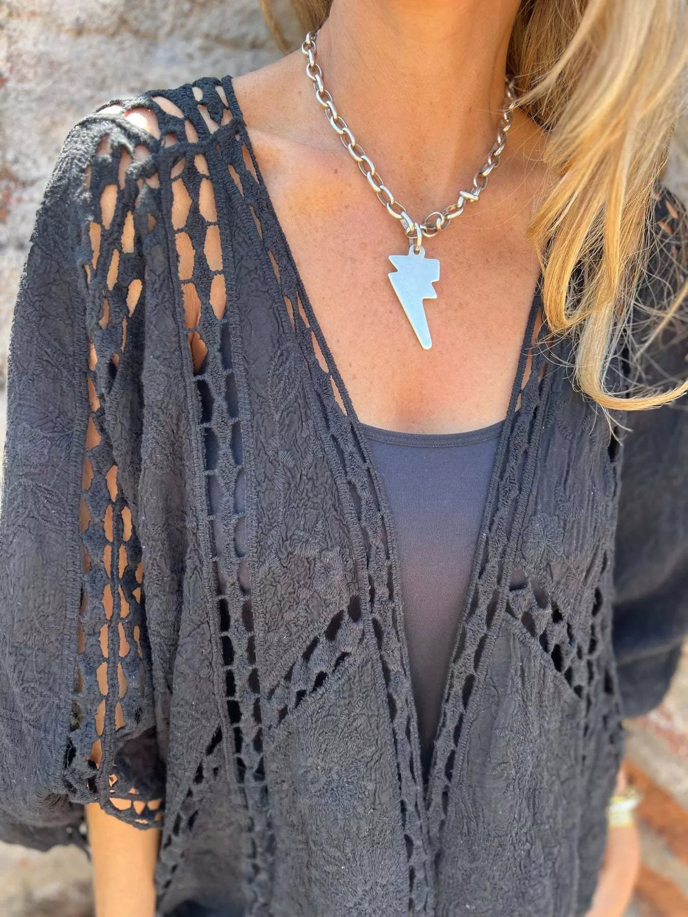 Full Size Embroidered Open Front Cardigan Plus Size - Image 11