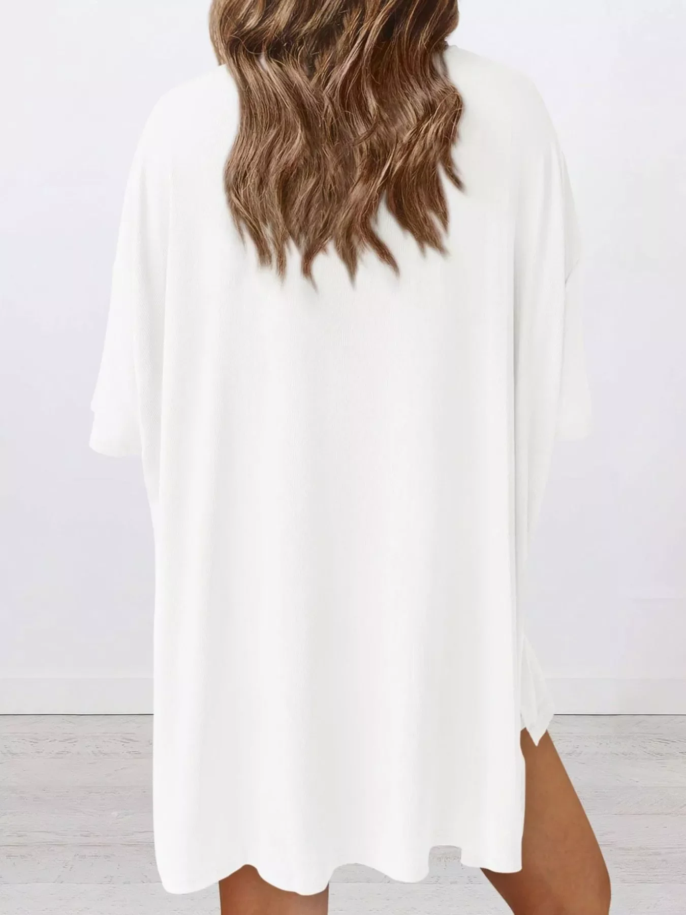Full Size Half Sleeve T-Shirt and Shorts Set Plus Size - Image 28