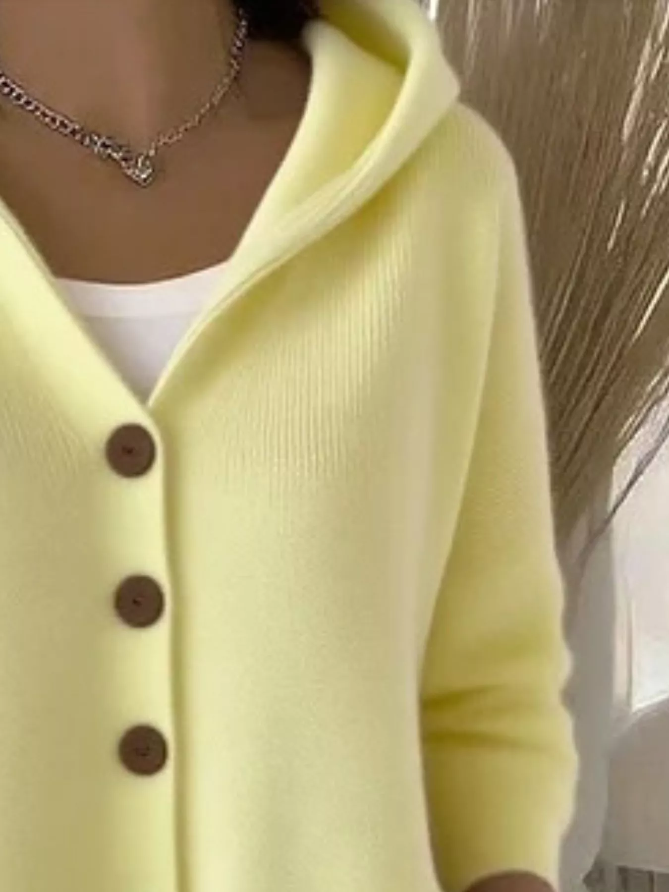 Full Size Hooded Button-Down Knit Cardigan Plus Size - Image 15