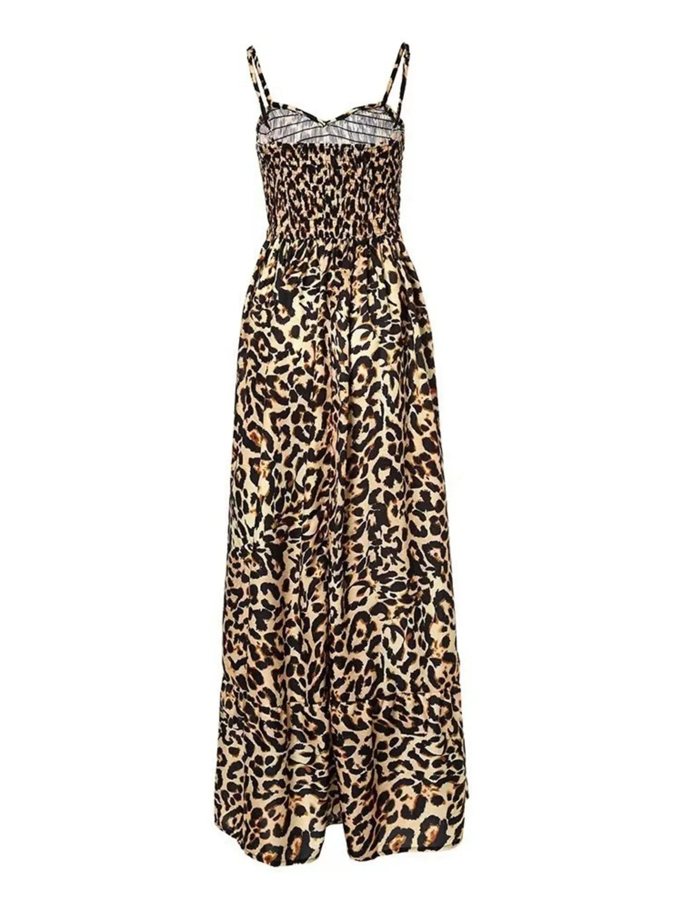 Full Size Leopard Print Spaghetti Strap Maxi Dress Plus Size - Image 10