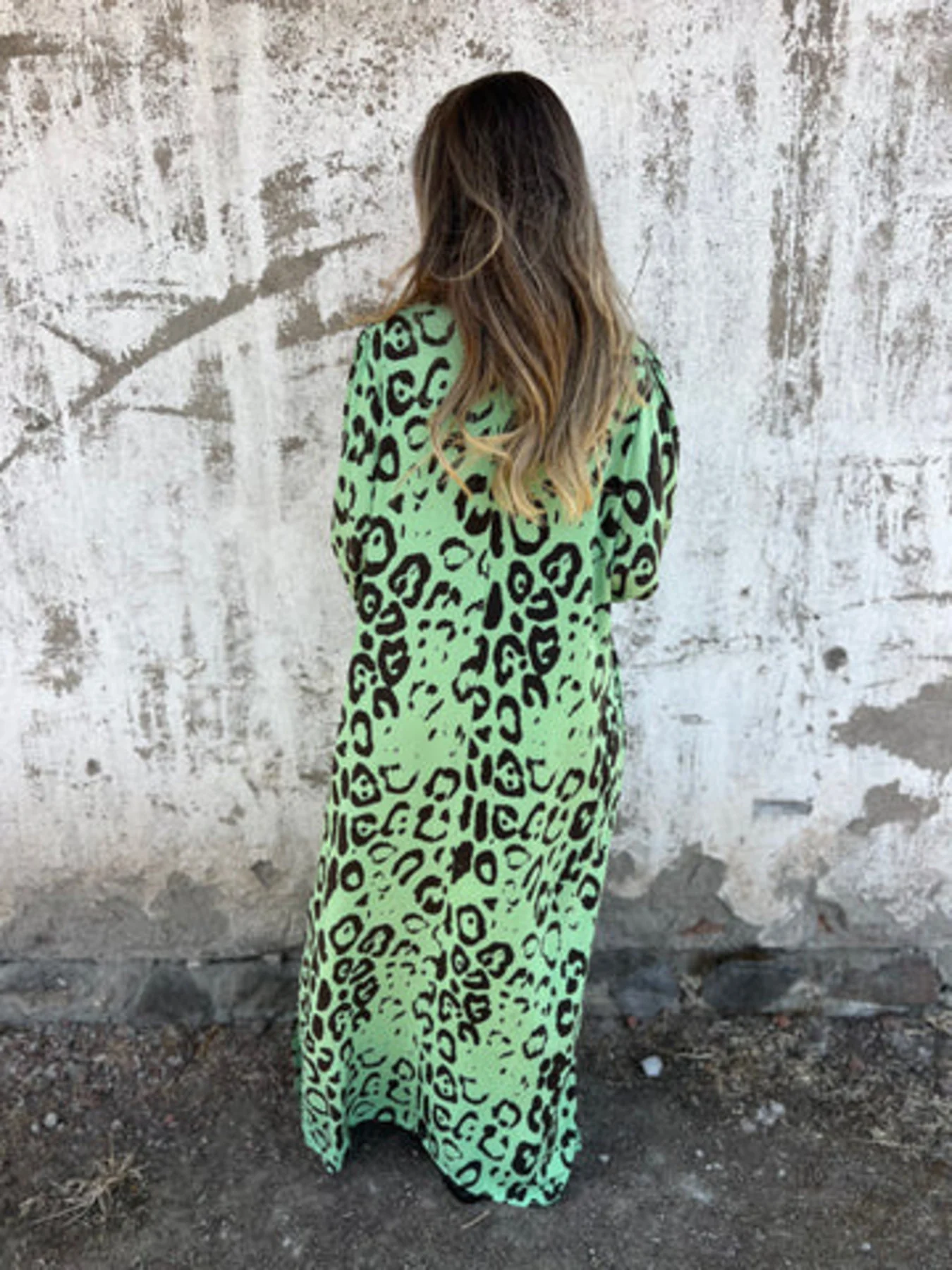 Full Size Leopard Print V-Neck Maxi Dress Plus Size - Image 12