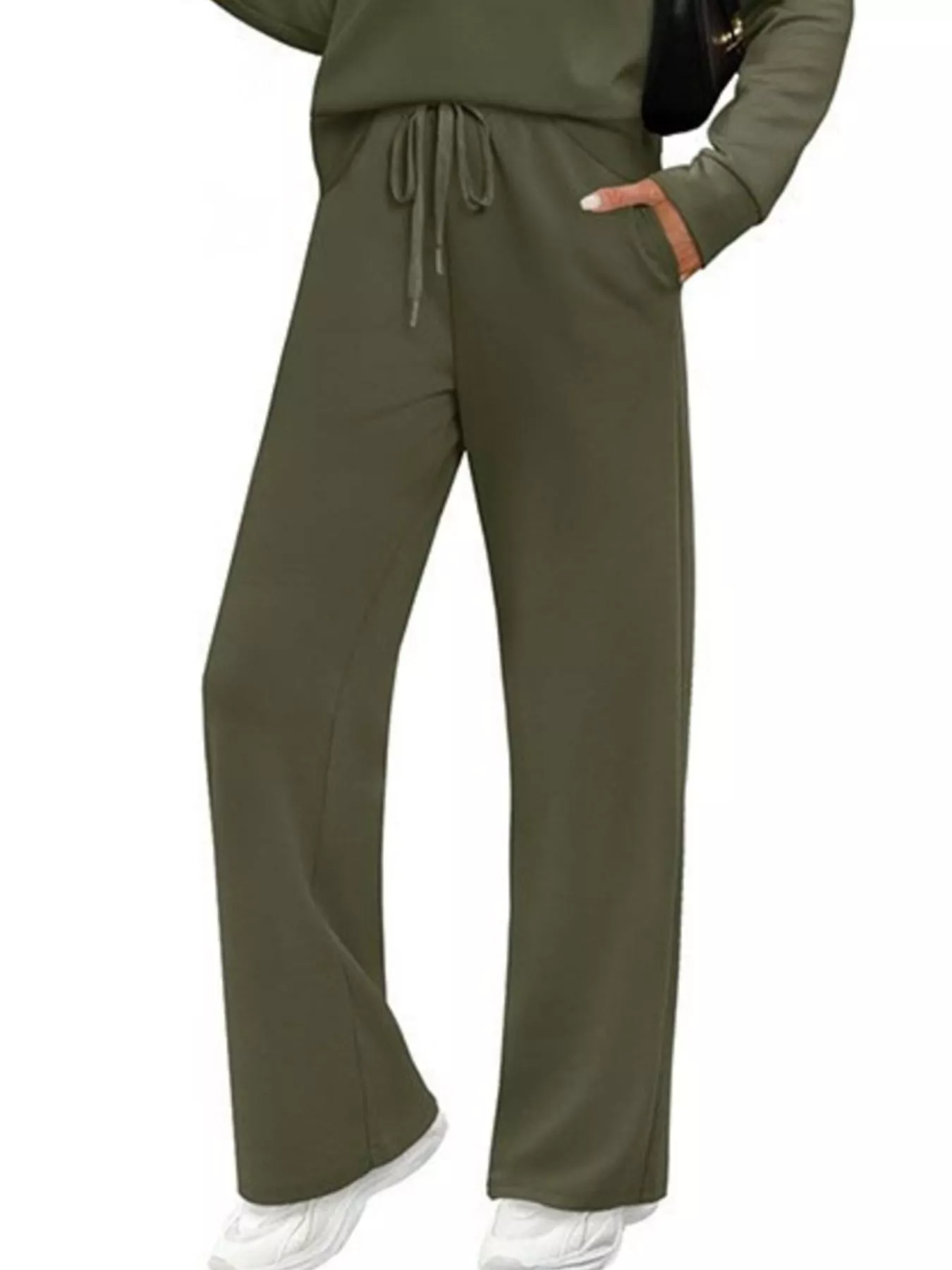 Full Size Long Sleeve Round Neck Top and Pants Set Plus Size - Image 3