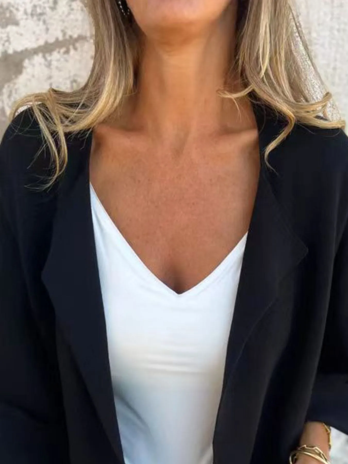 Full Size Open Front 3/4 Sleeve Cardigan Plus Size - Image 6