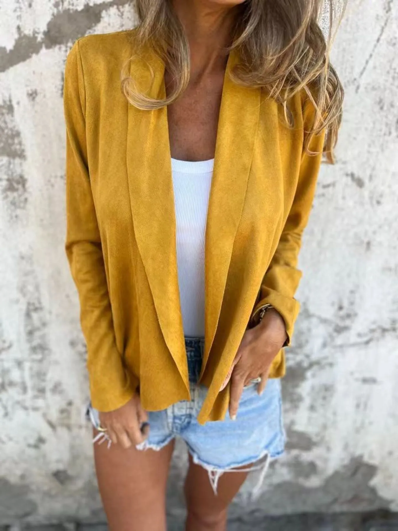 Full Size Open Front Casual Cardigan Plus Size - Image 16