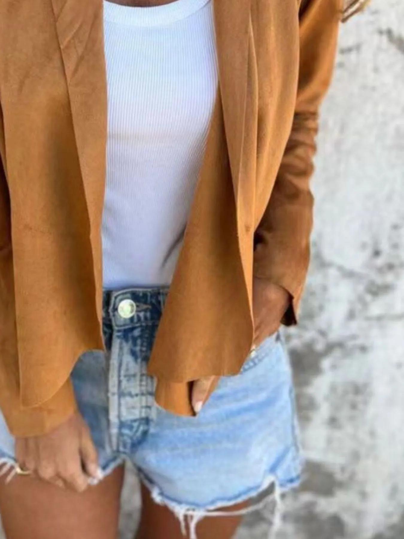 Full Size Open Front Casual Cardigan Plus Size - Image 9