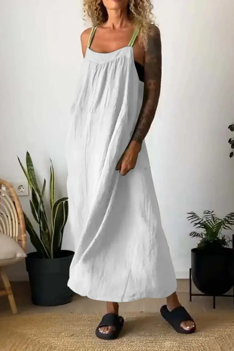 Full Size Ruched Cami Maxi Dress with Pockets Plus Size - Image 21