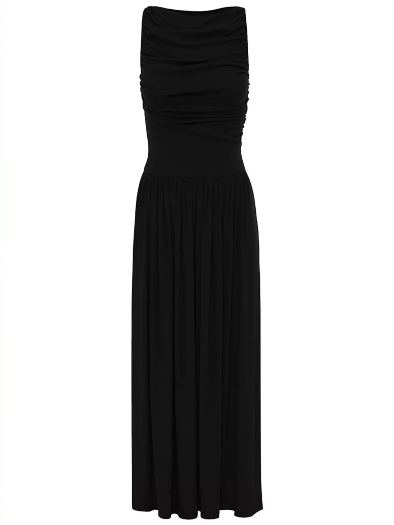 Full Size Ruched Sleeveless Maxi Dress Plus Size - Image 5