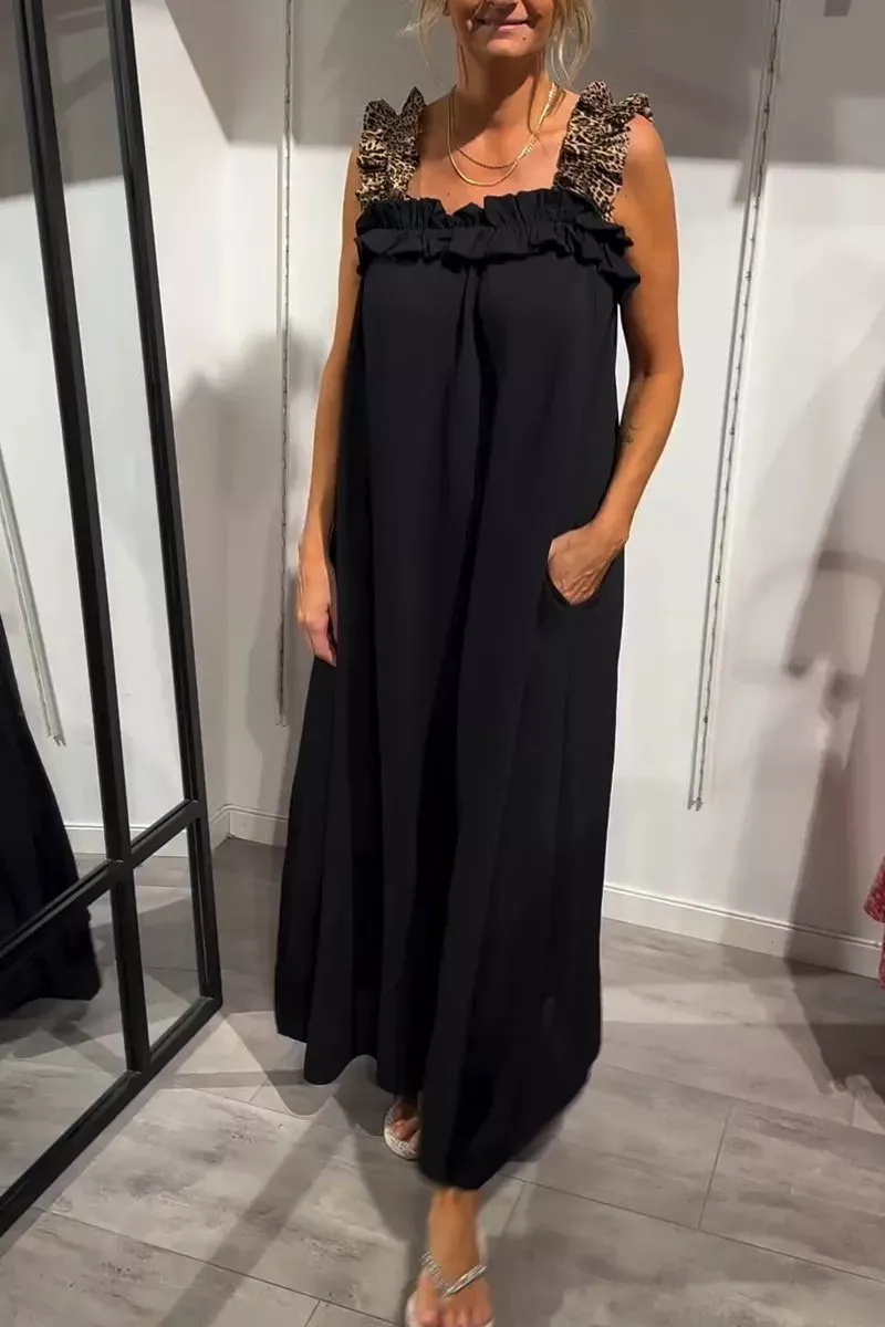 Full Size Ruffled Strap Flowy Maxi Dress Plus Size - Image 8
