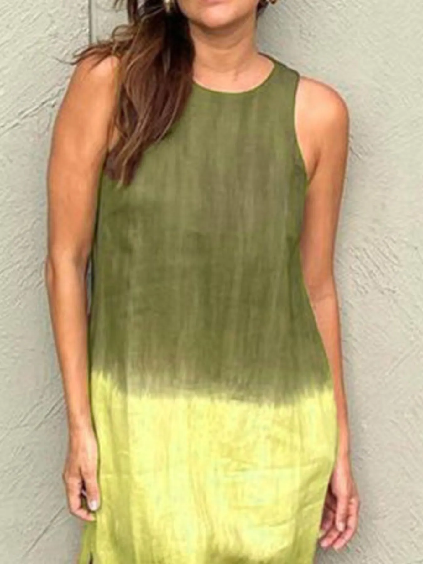 Full Size Sleeveless Gradient Tank Midi Dress Plus Size - Image 11