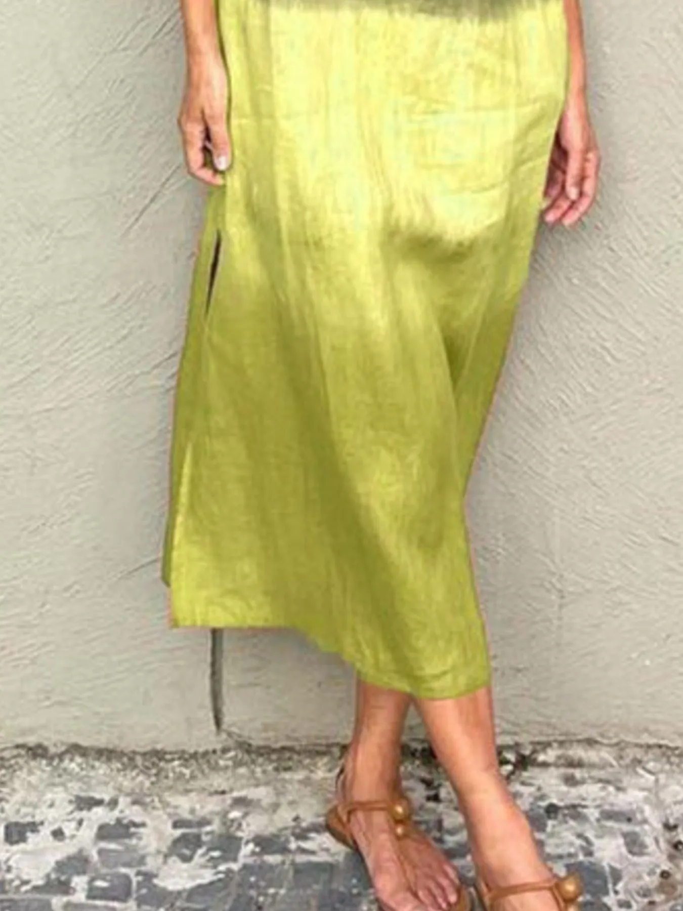 Full Size Sleeveless Gradient Tank Midi Dress Plus Size - Image 12