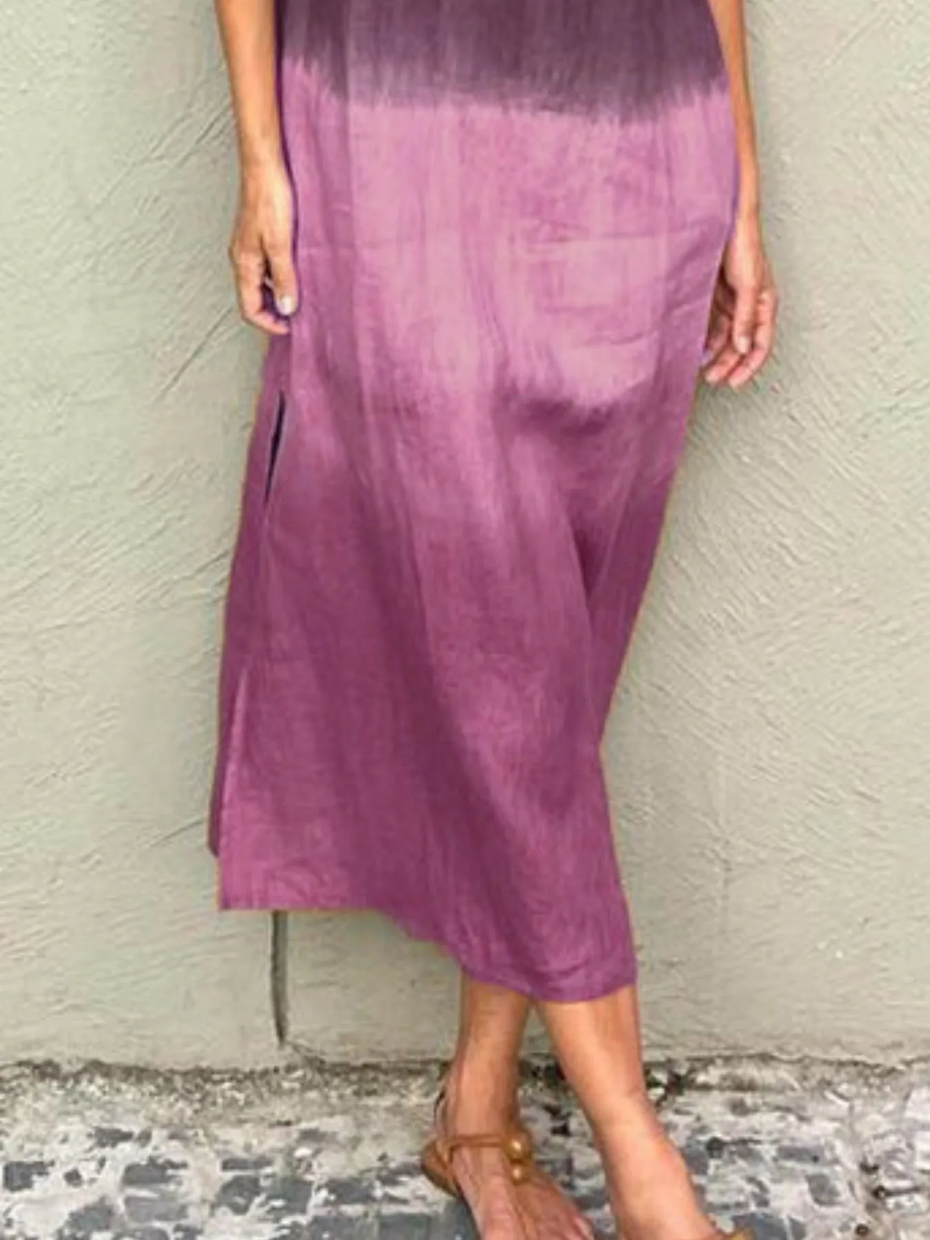 Full Size Sleeveless Gradient Tank Midi Dress Plus Size - Image 18