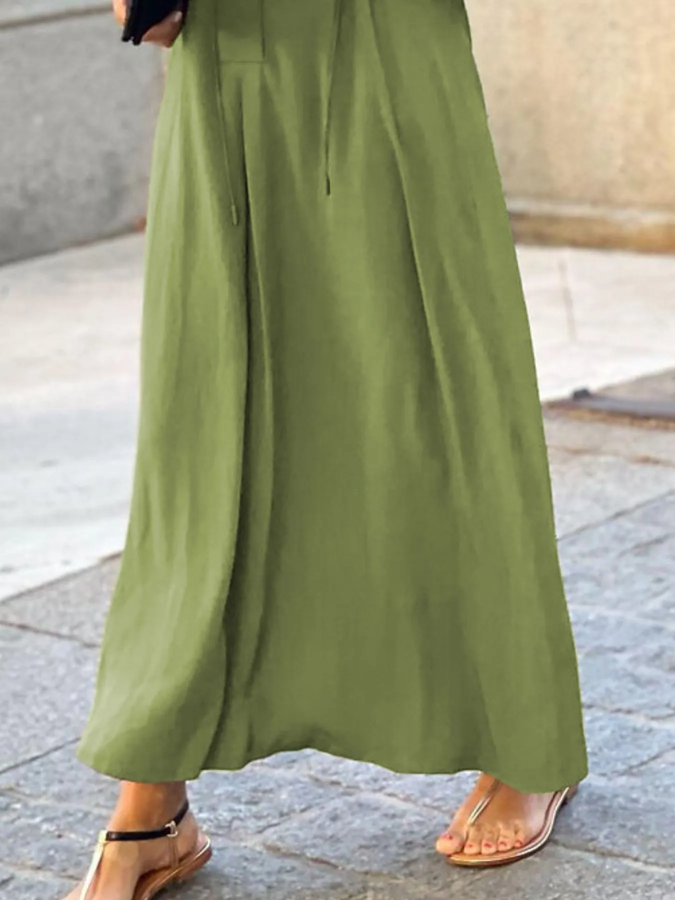 Full Size Solid Color Maxi Shirt Dress Plus Size - Image 3
