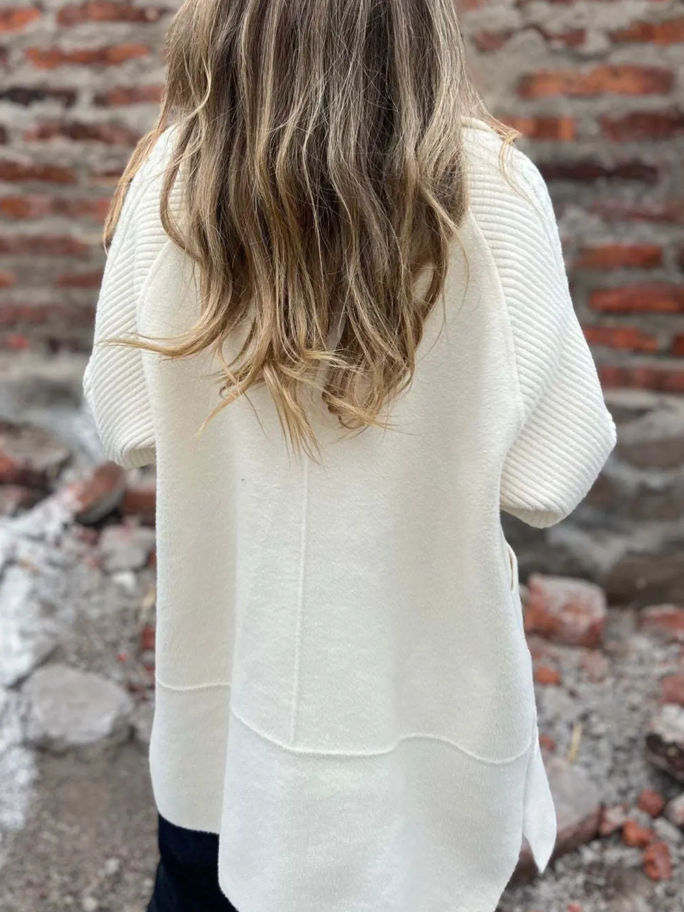 Full Size Texture Knit Longline Coat Plus Size - Image 12
