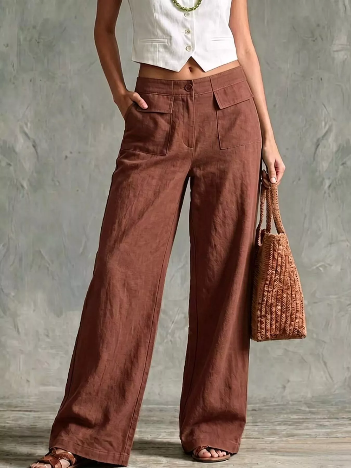 Full Size Wide Leg Pants Plus Size - Image 11