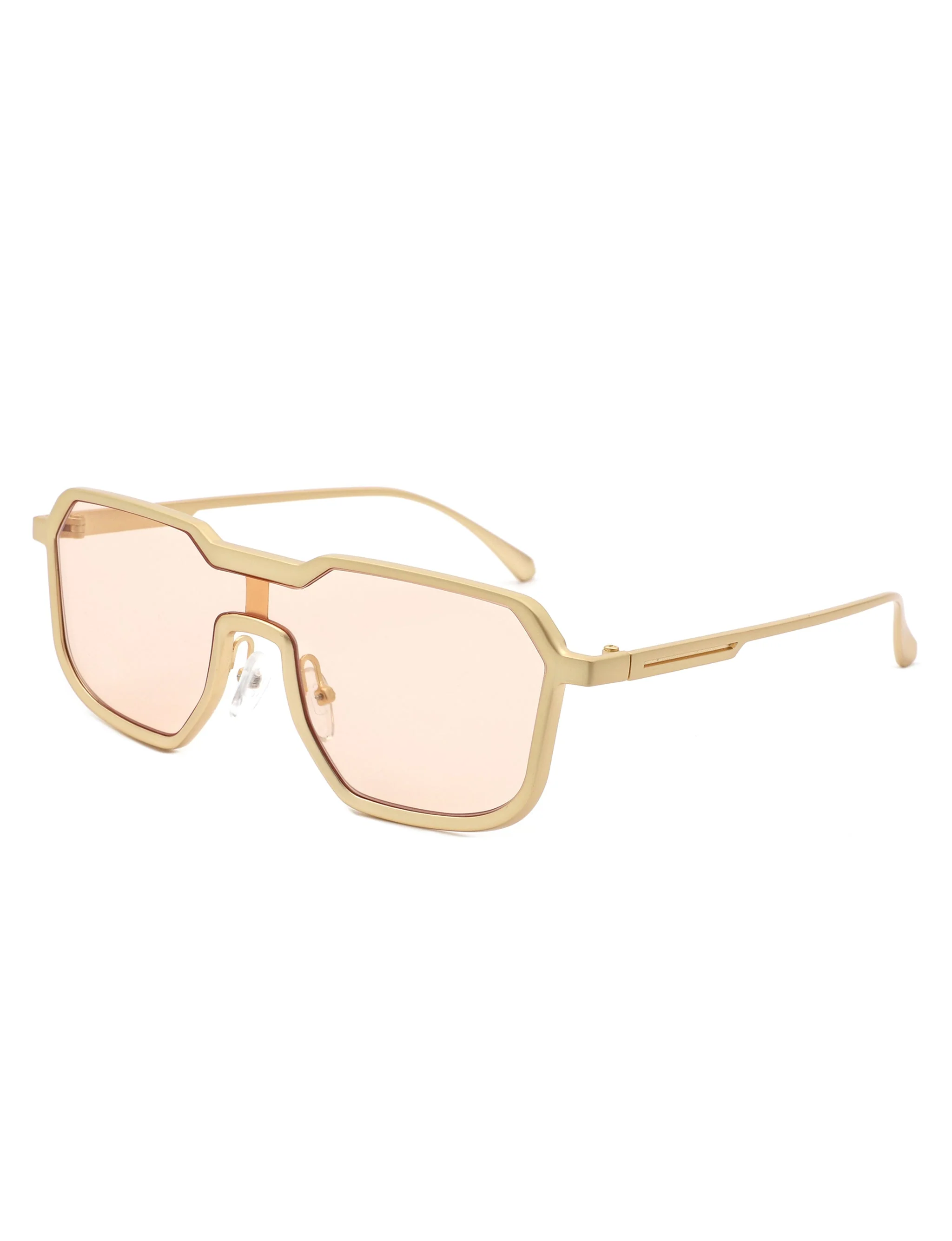 Fusion - Retro Oversized Square Geometric Fashion Sunglasses - Image 12