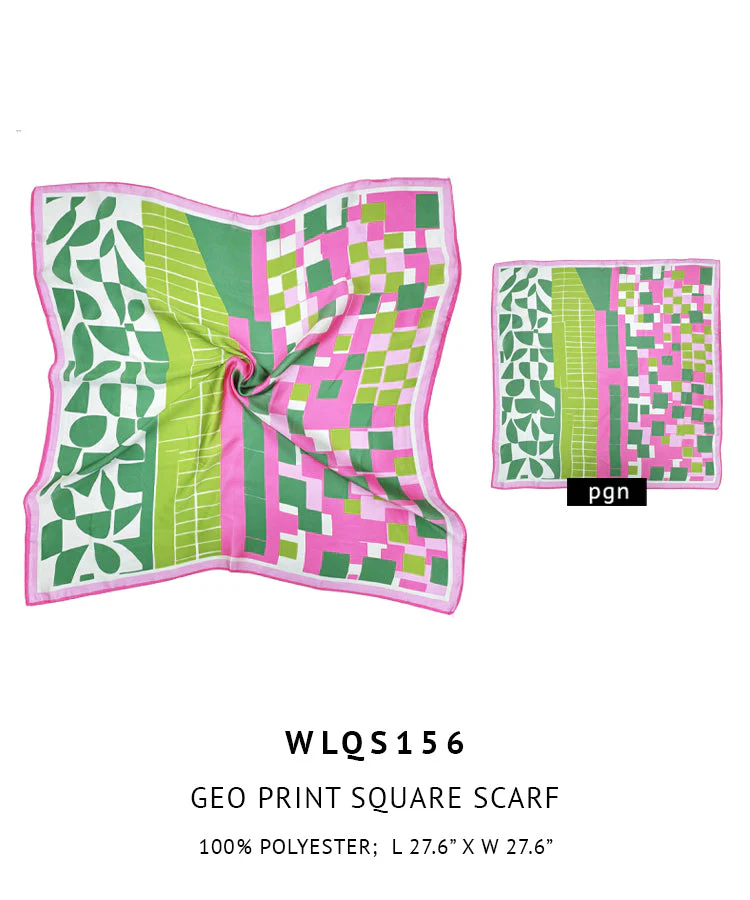 Geo Print Square Scarf - Image 4