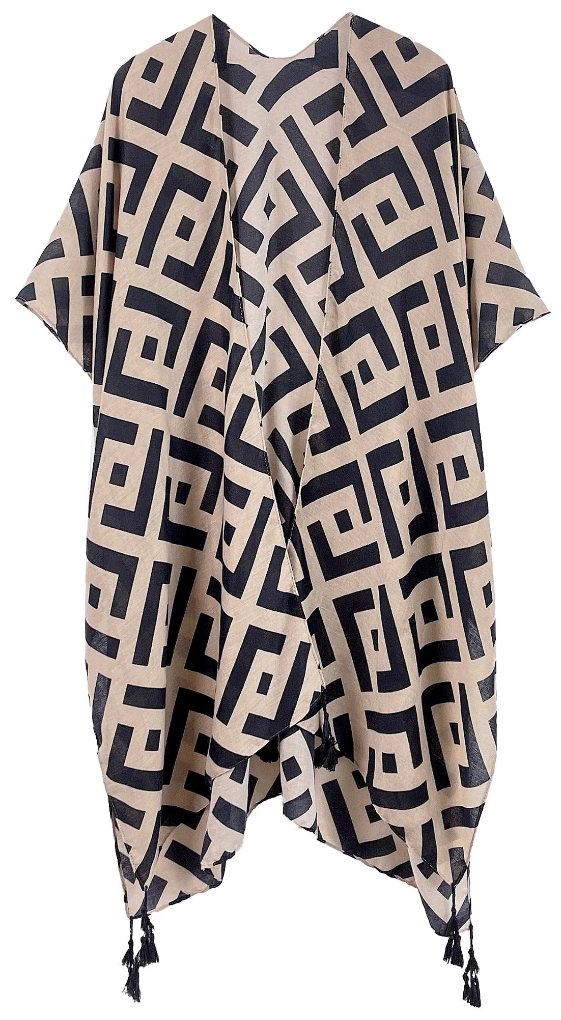 Geometric Print Kimono - Image 2