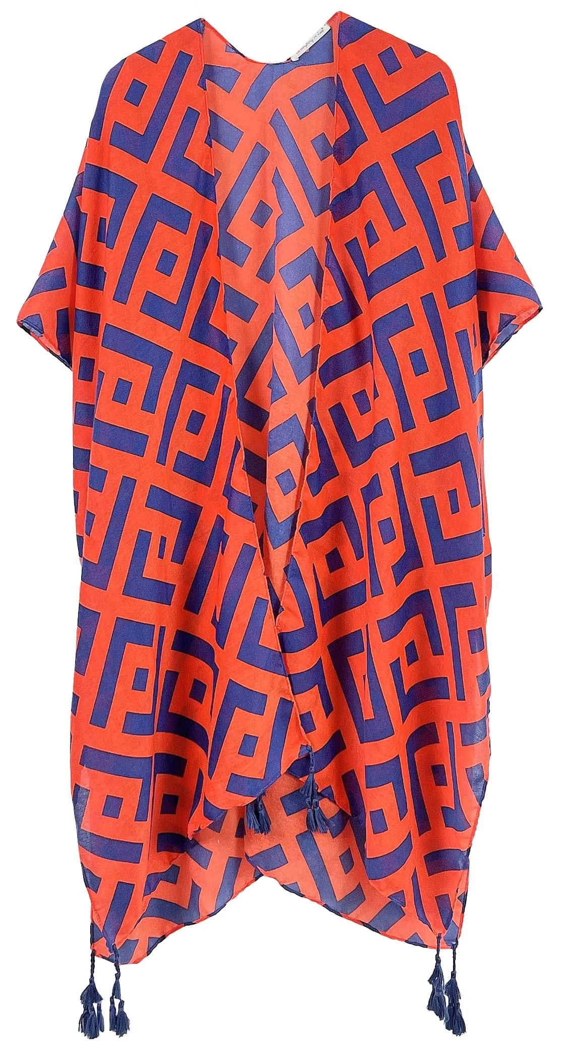 Geometric Print Kimono - Image 5