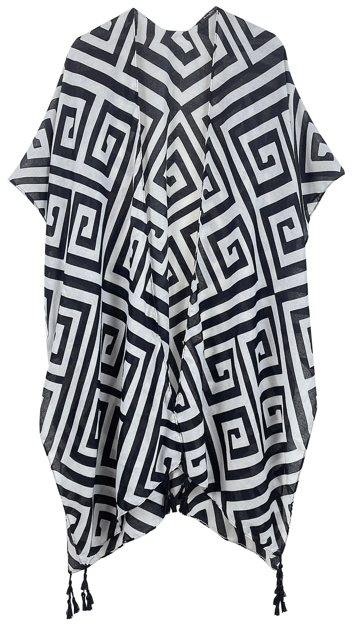 Geometric Print Kimono - Image 2