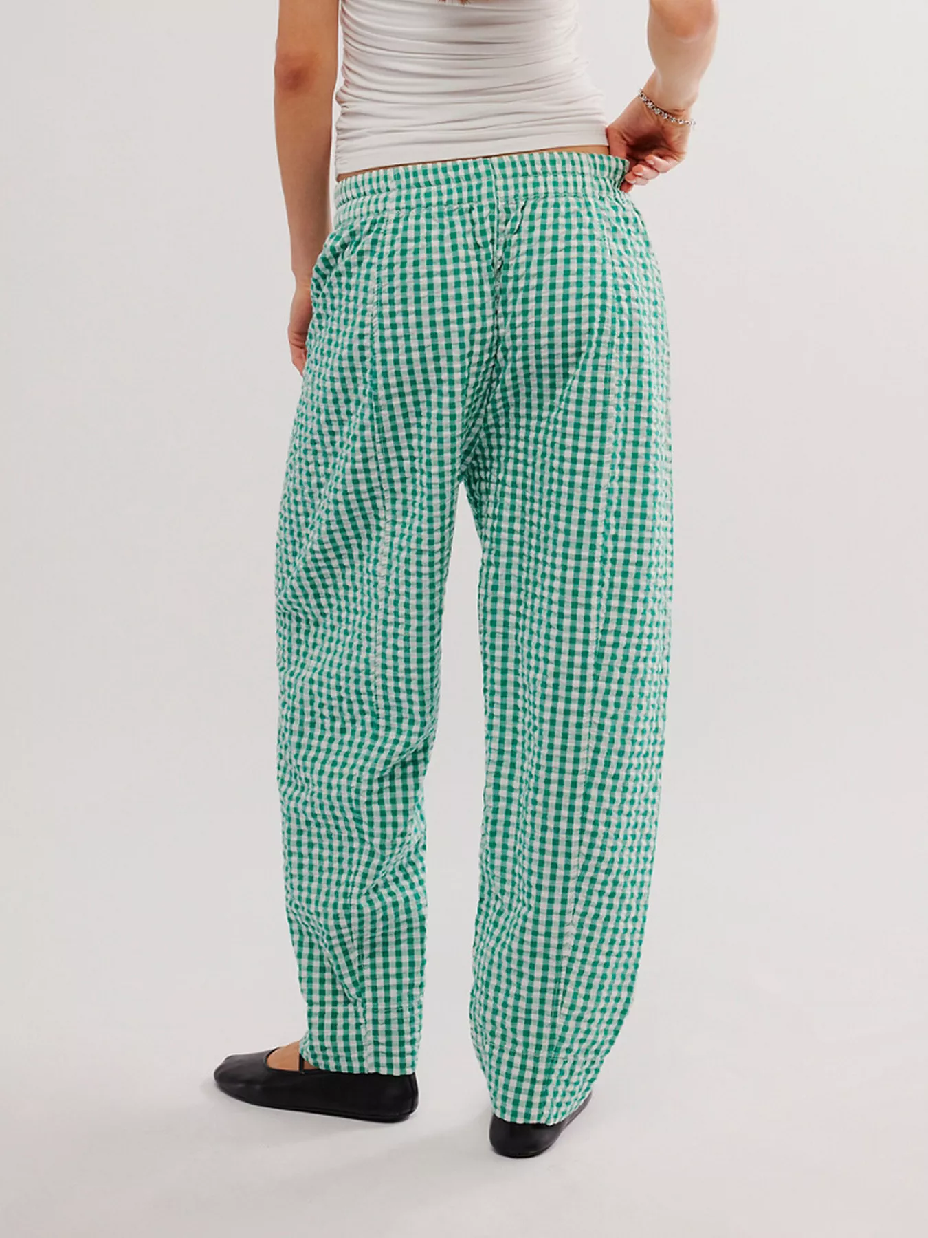 Gingham Relaxed Fit Pants - Image 2