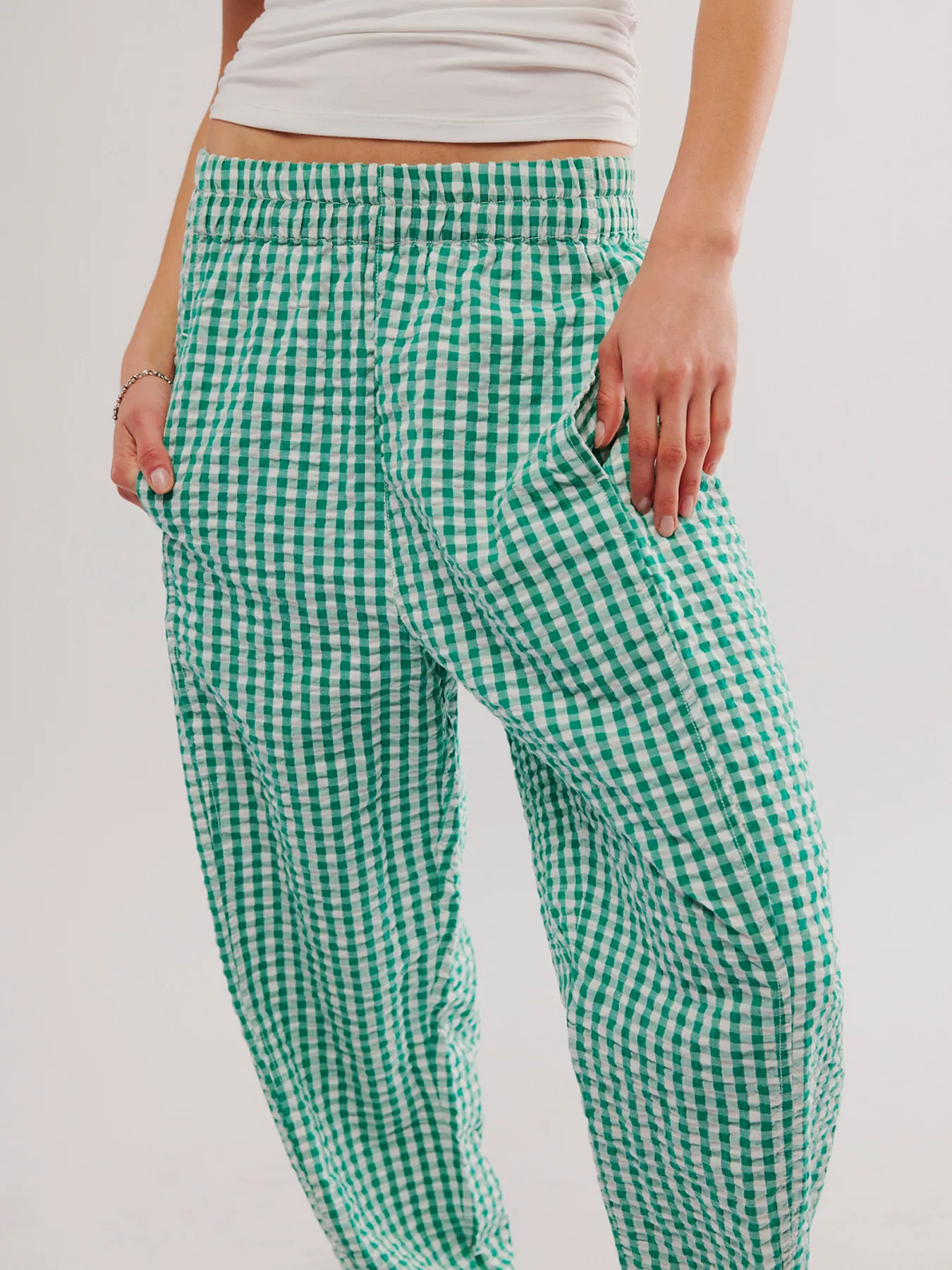 Gingham Relaxed Fit Pants - Image 3