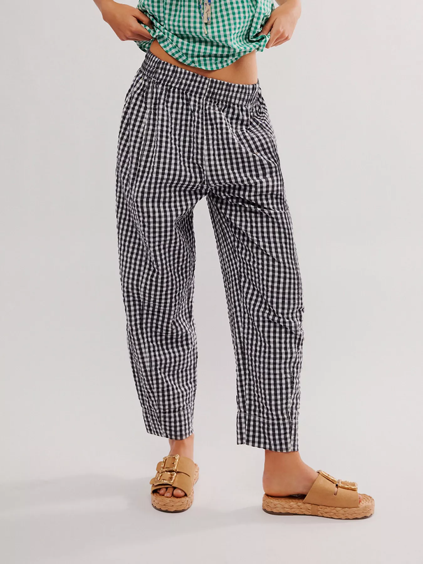 Gingham Relaxed Fit Pants - Image 4