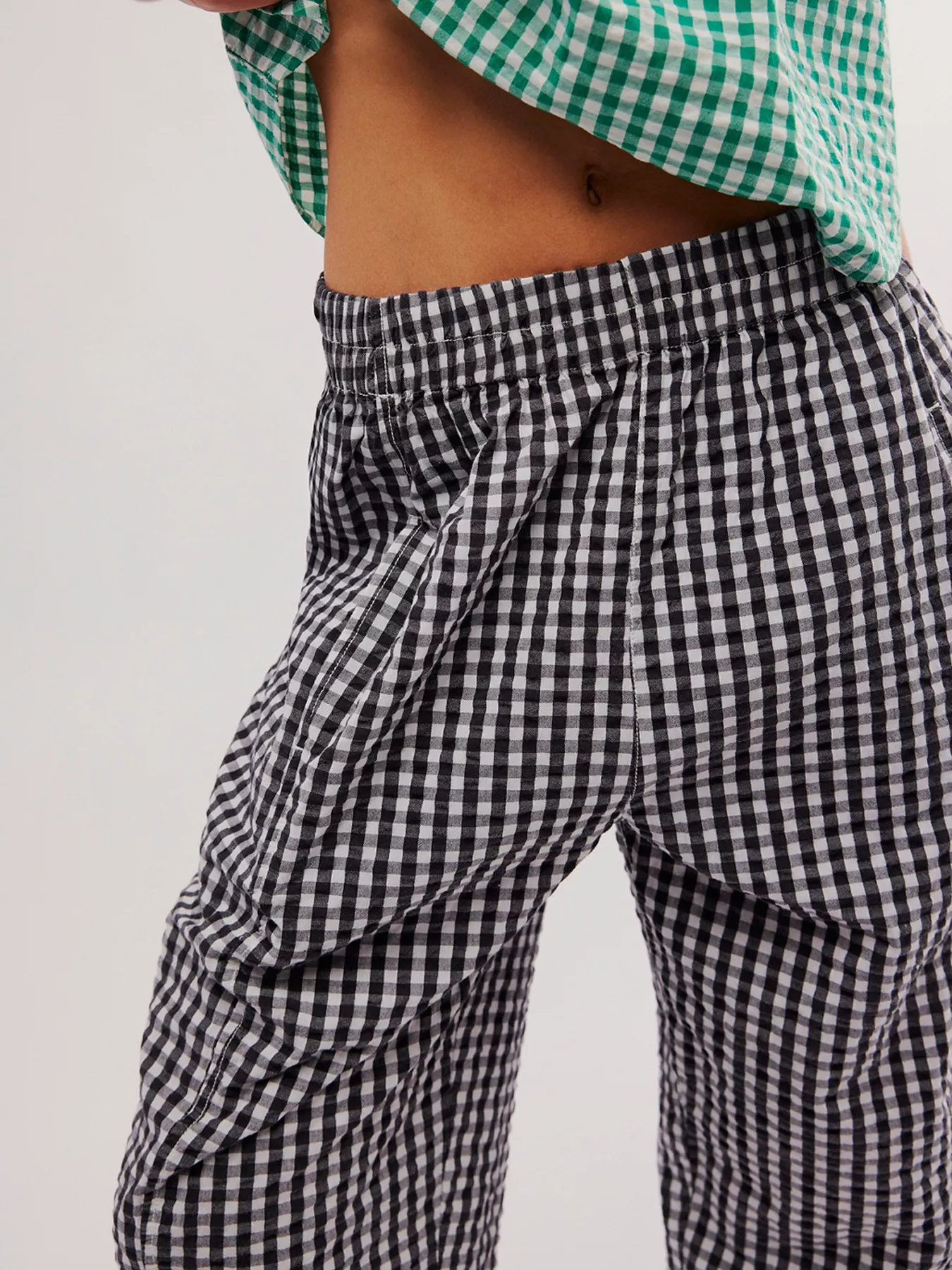 Gingham Relaxed Fit Pants - Image 6