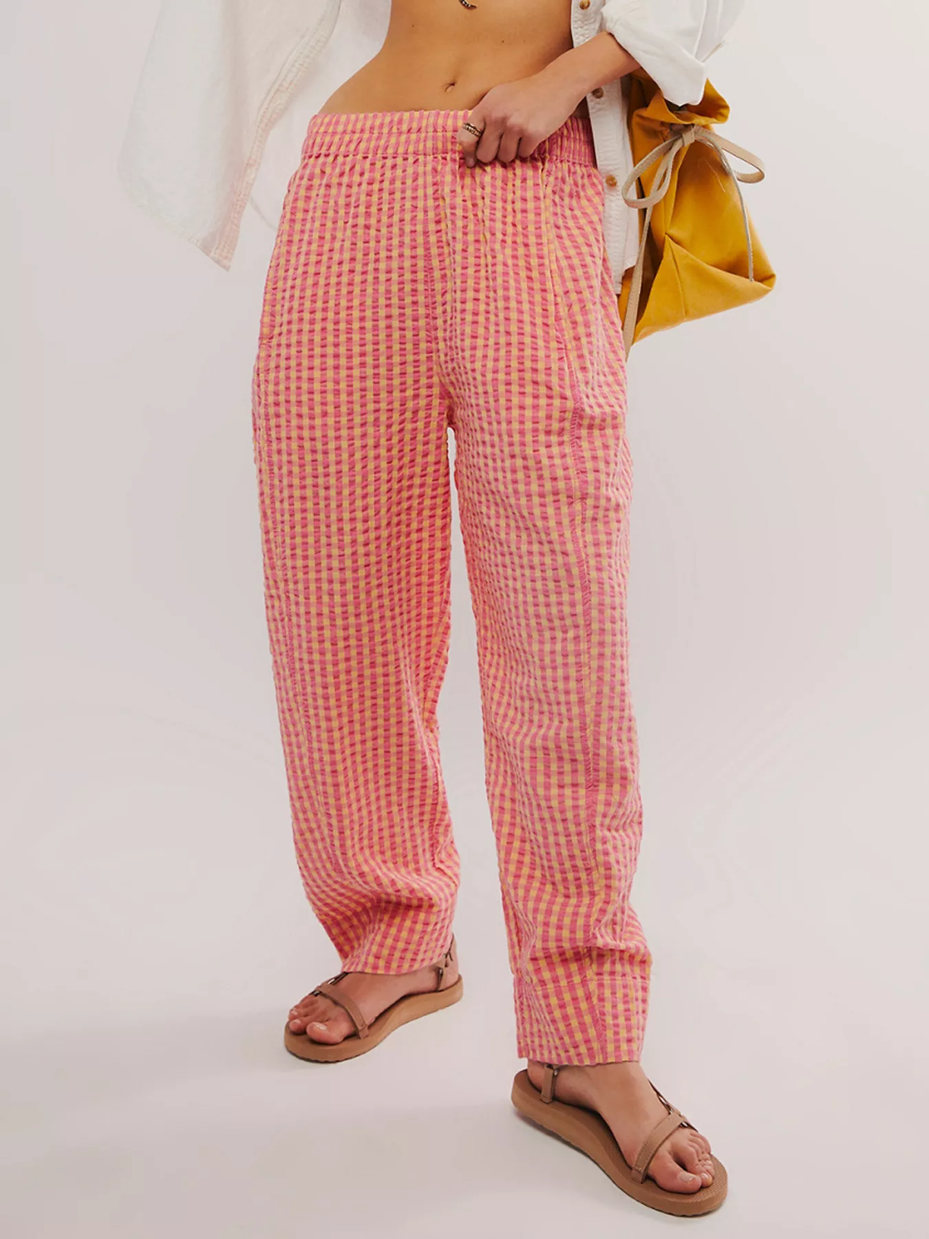 Gingham Relaxed Fit Pants - Image 7
