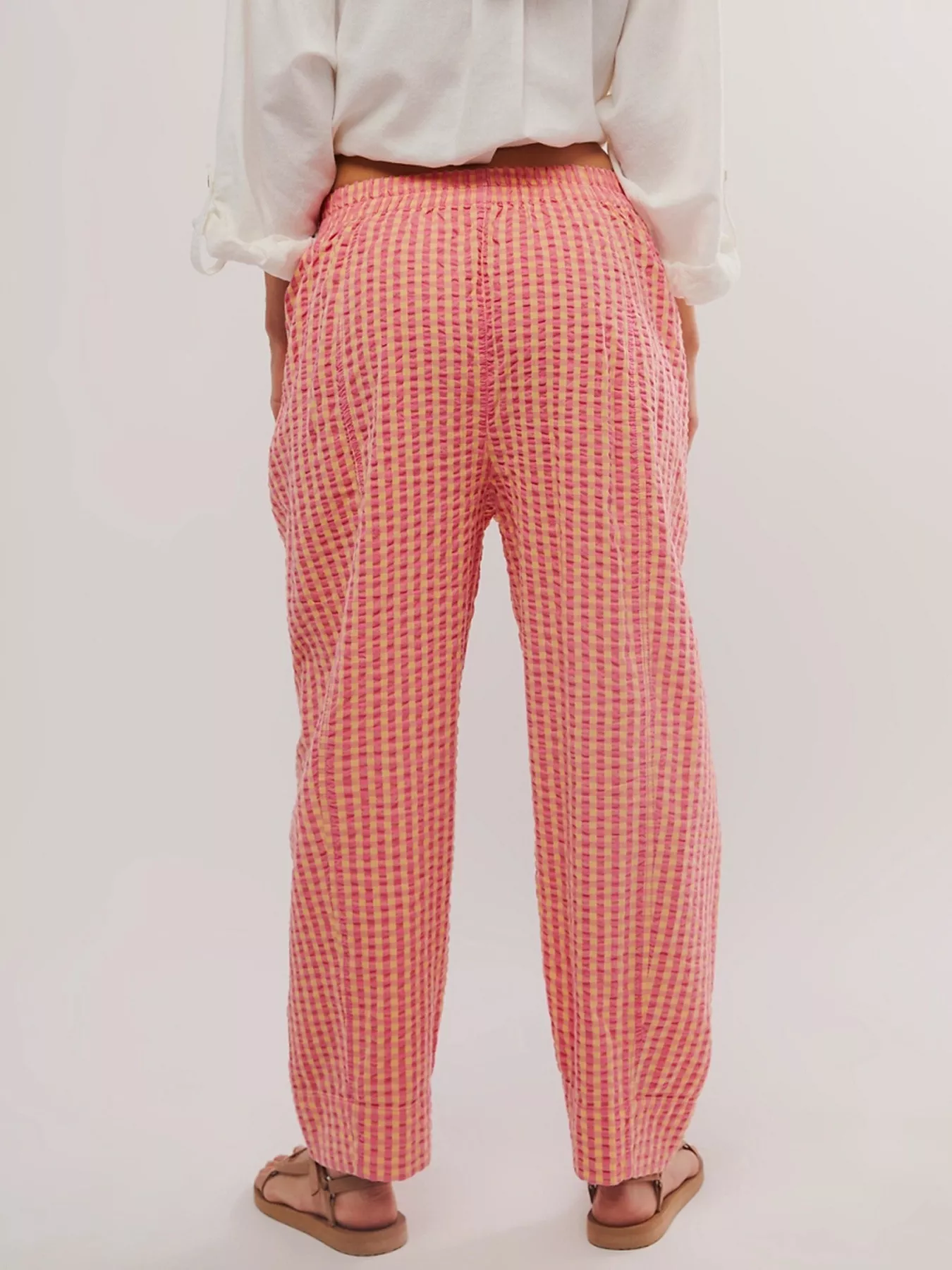 Gingham Relaxed Fit Pants - Image 8
