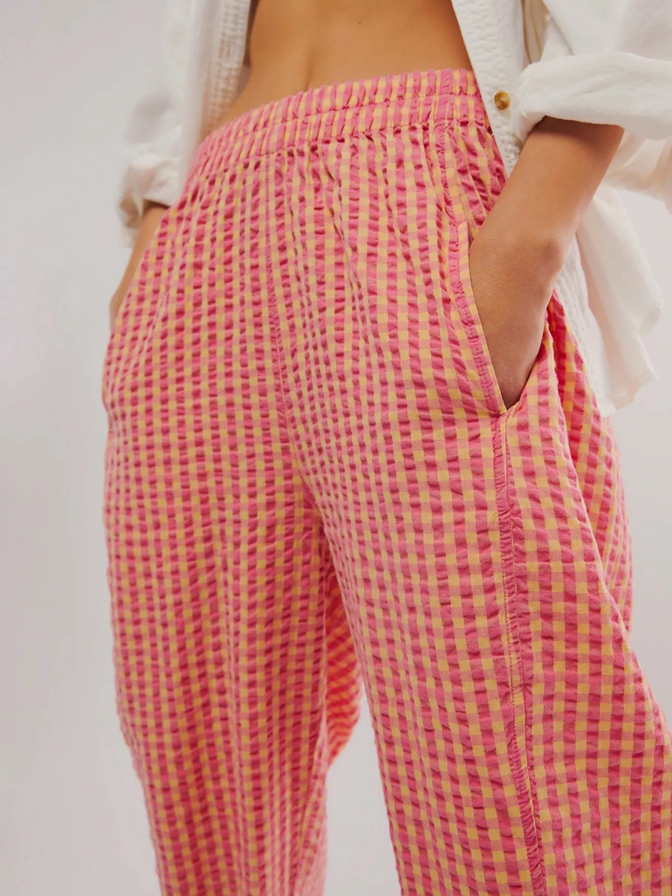 Gingham Relaxed Fit Pants - Image 9