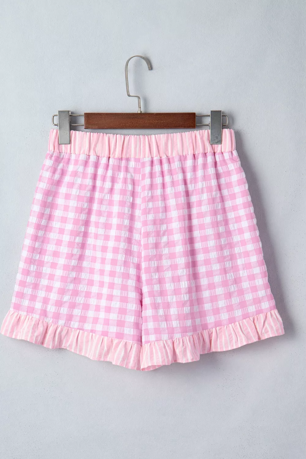 Gingham Ruffle Hem Shorts - Image 6