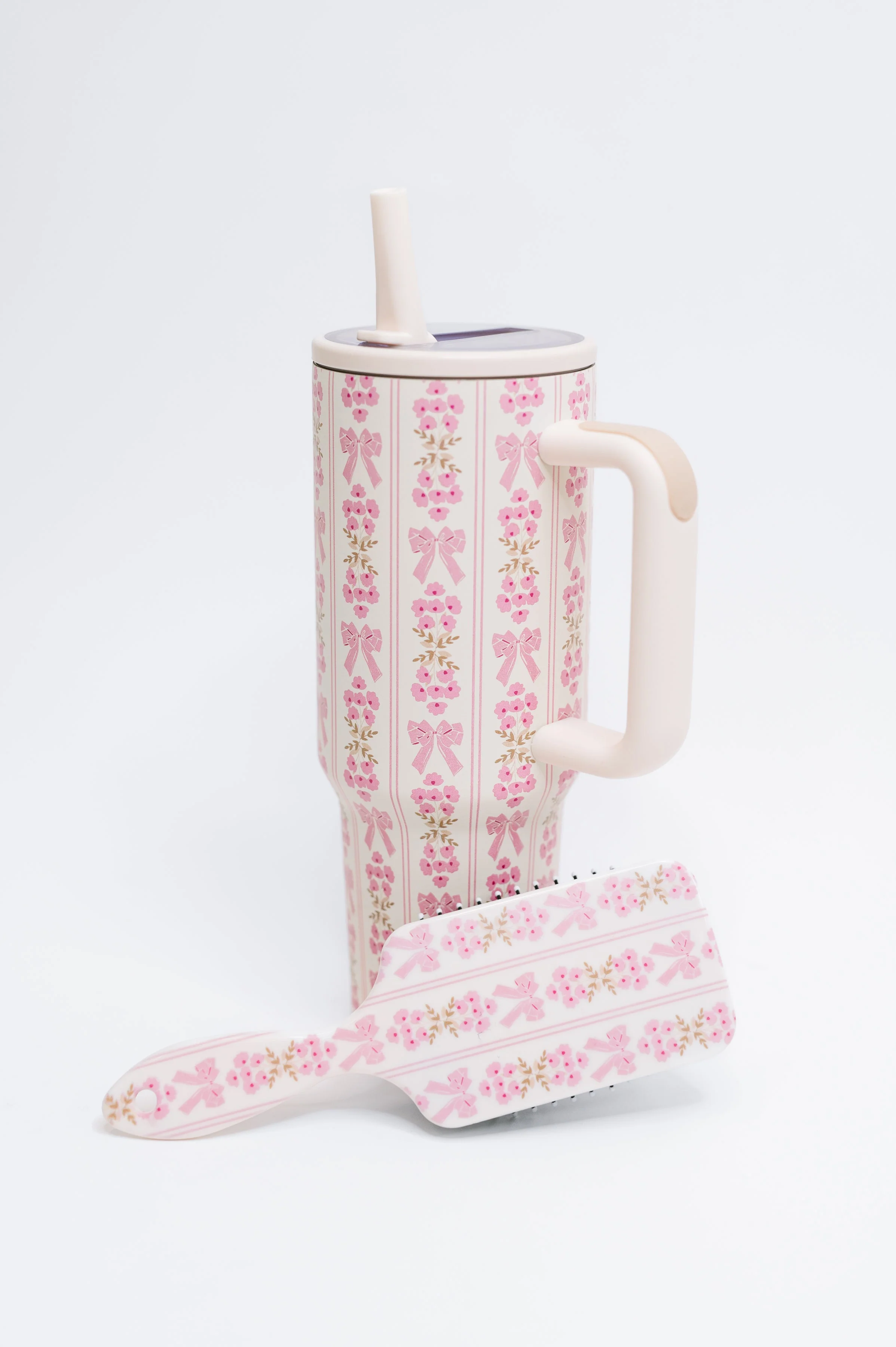 Girly Girl Bow and Floral Tumbler - Image 3