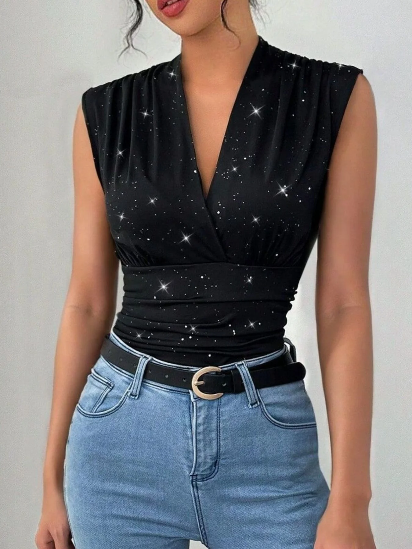 Glitter Surplice Tank - Image 3