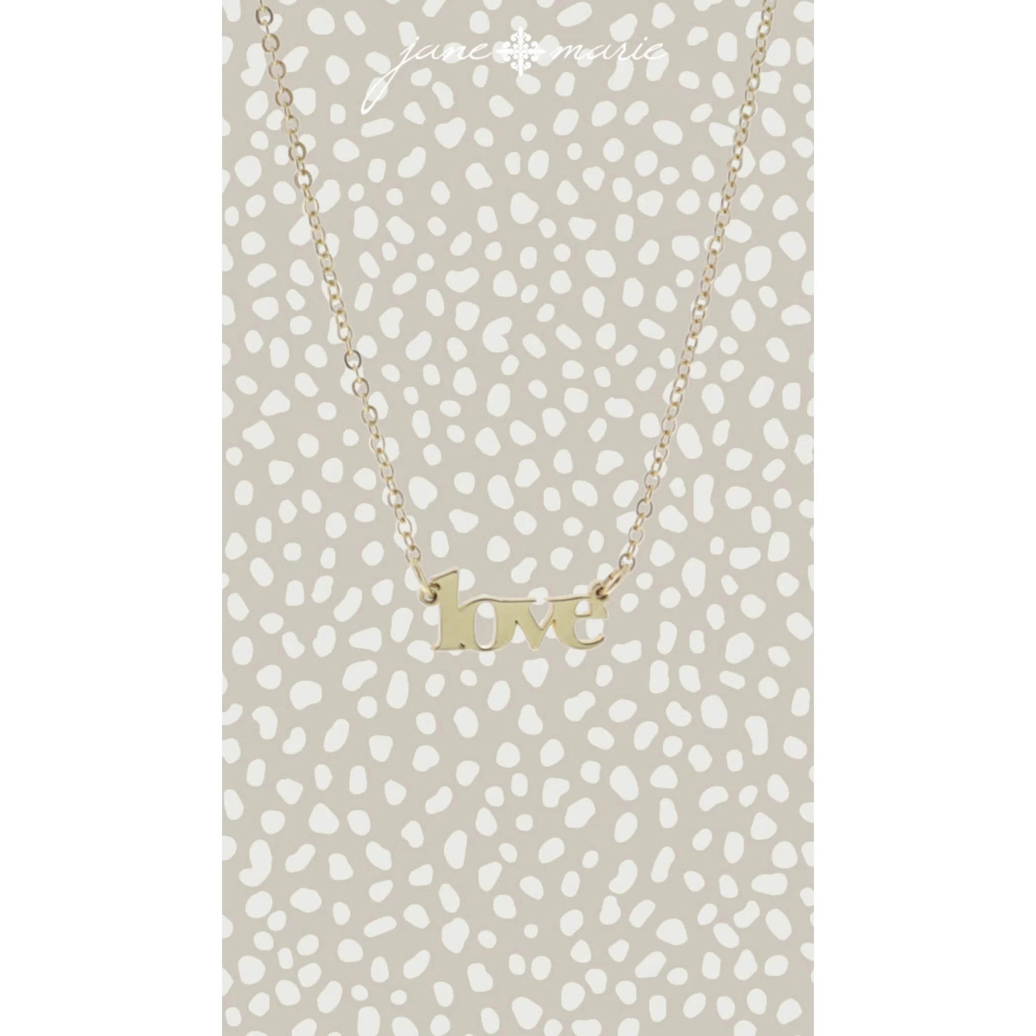 Gold "love" Bar Necklace