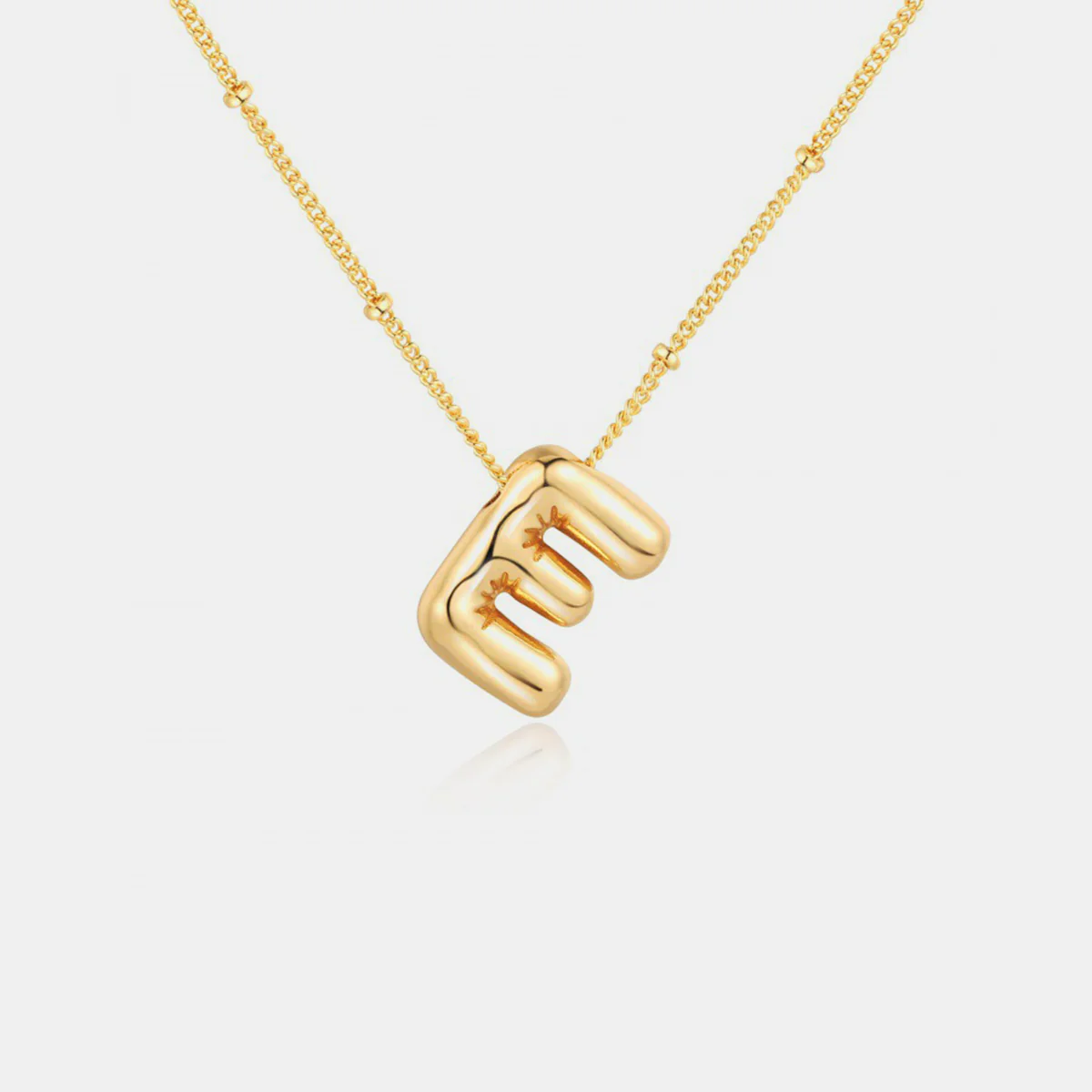 Gold-Plated Letter Pendant Necklace - Image 5