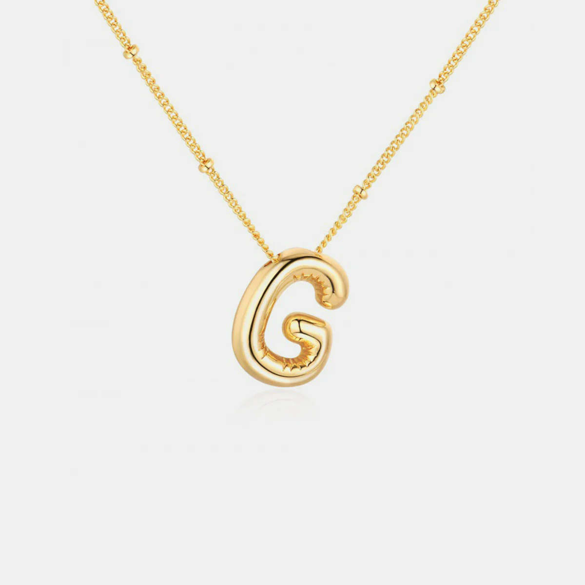 Gold-Plated Letter Pendant Necklace - Image 7