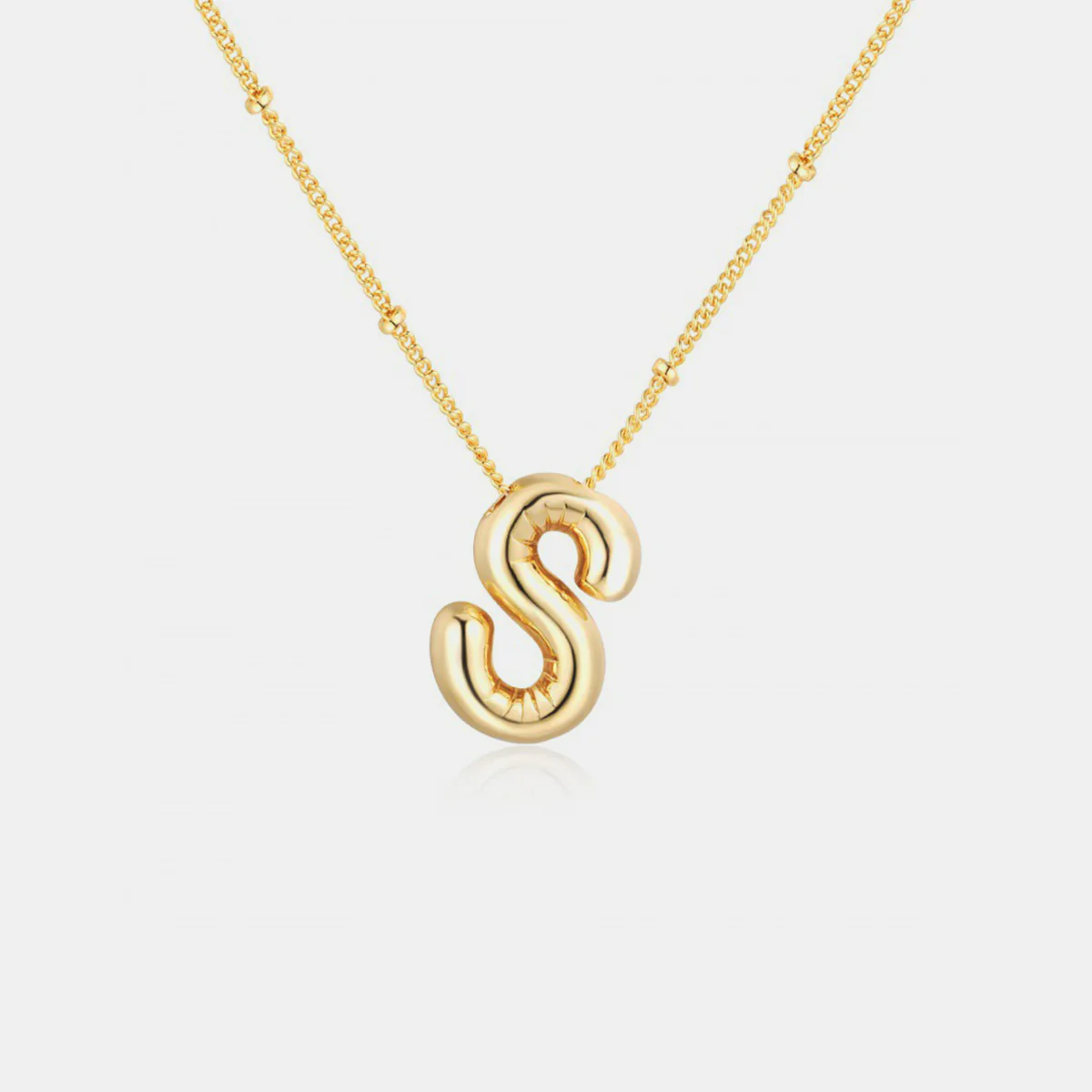 Gold-Plated Letter Pendant Necklace - Image 9